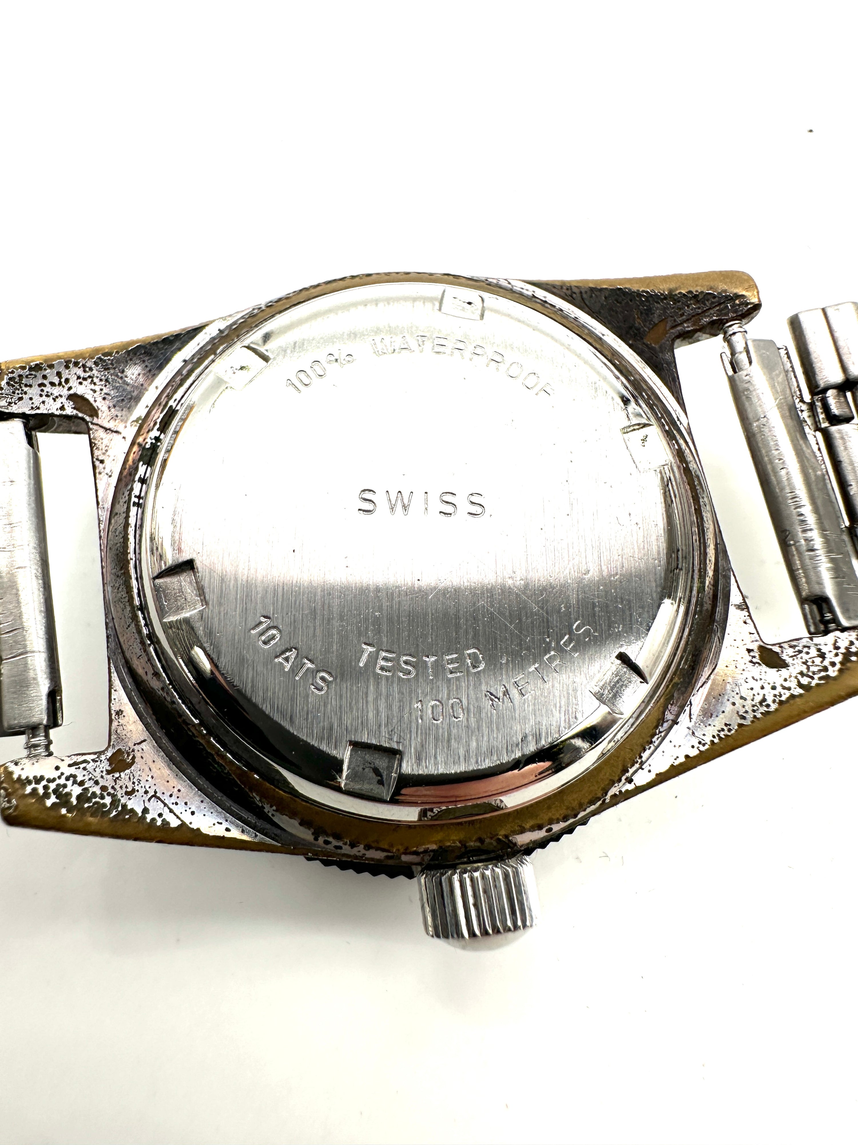 Hever - Diver Vintage Automatic - Incabloc 25 Jewels 39 mm - Blue Dial Patina - Anni '60s