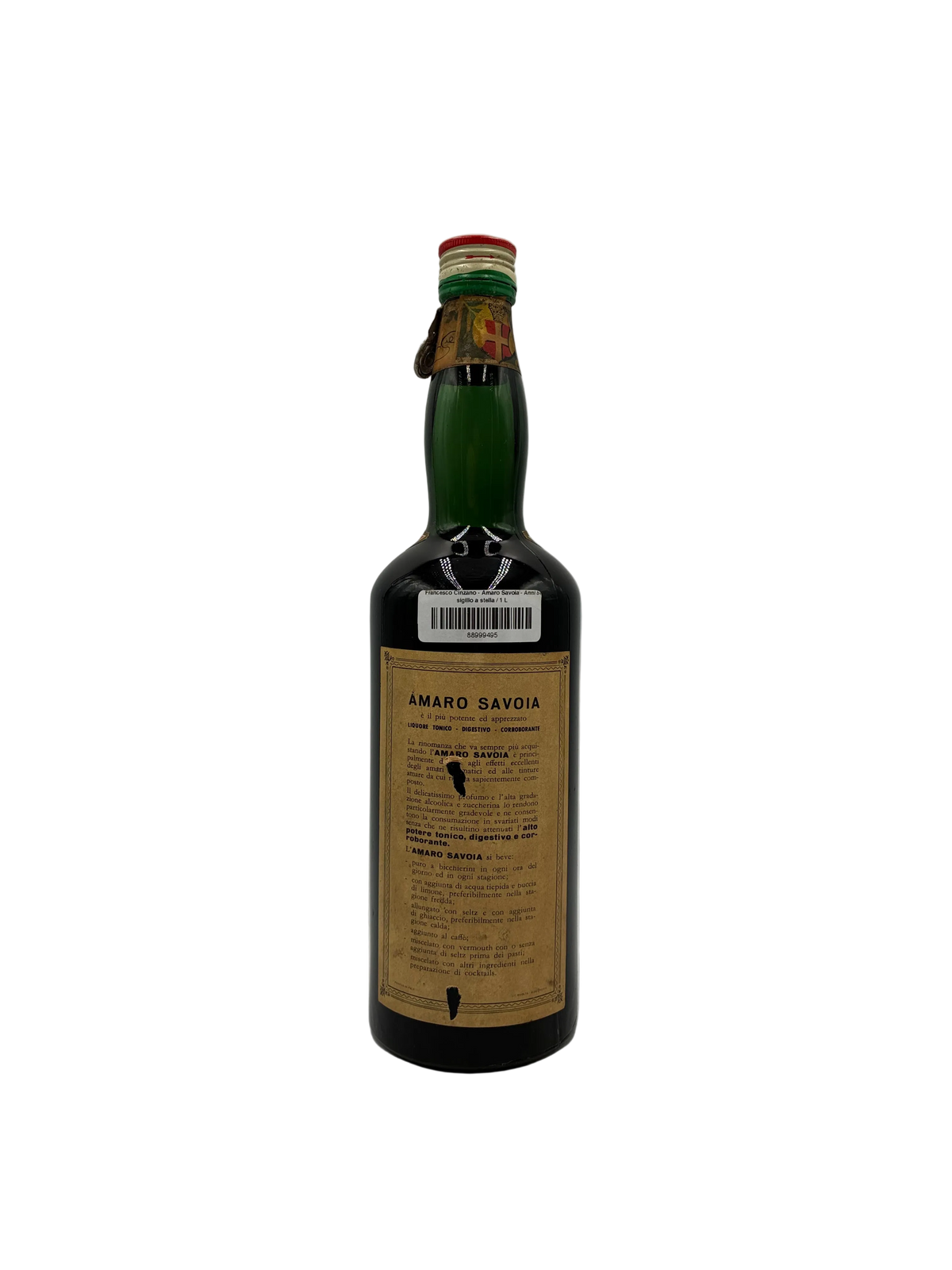 Cinzano - Amaro Savoia - Sigillo Stella Anni '50s - 1L 38,5 %