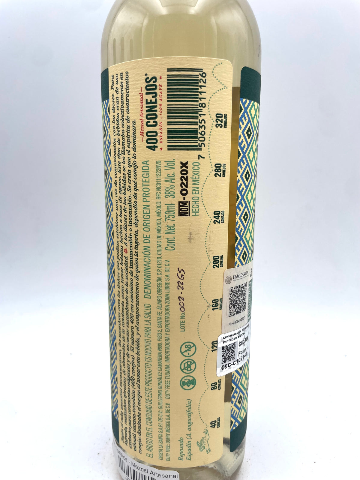 Crista La Santa 400 Conejos - Mezcal Artesanal Reposado