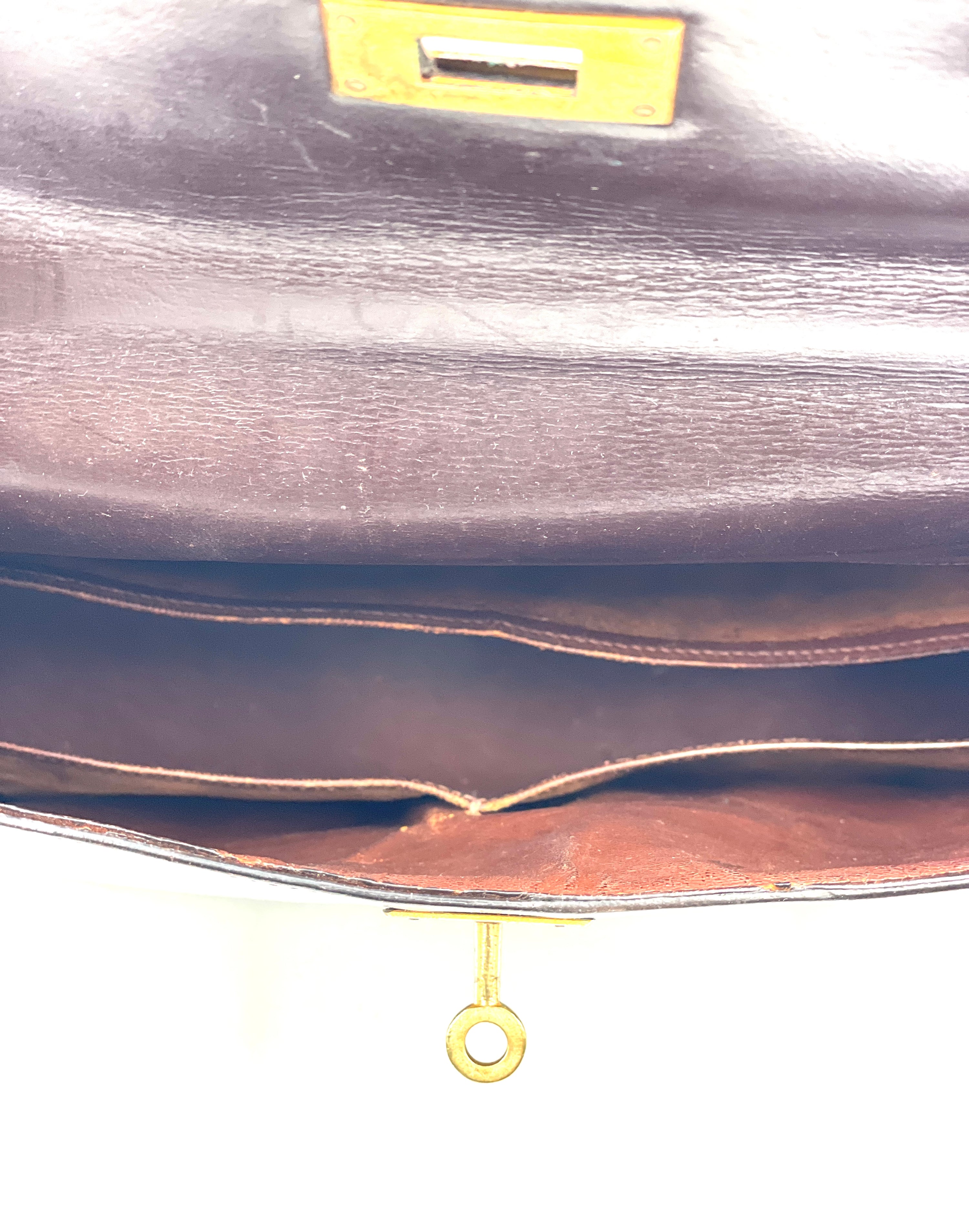 Hermés - Borsa Kelly 28 in Pelle Marrone - Vintage