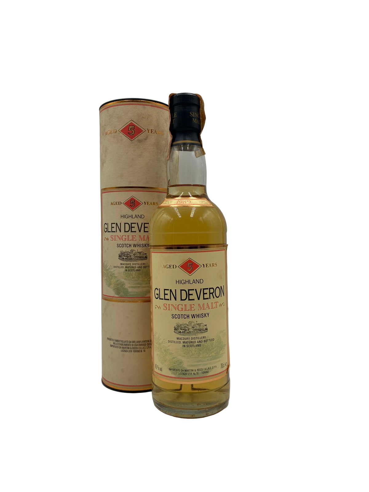 1989 - Glen Deveron 5 Years Old Single Malt Scotch Whisky - 0,7 L 40%