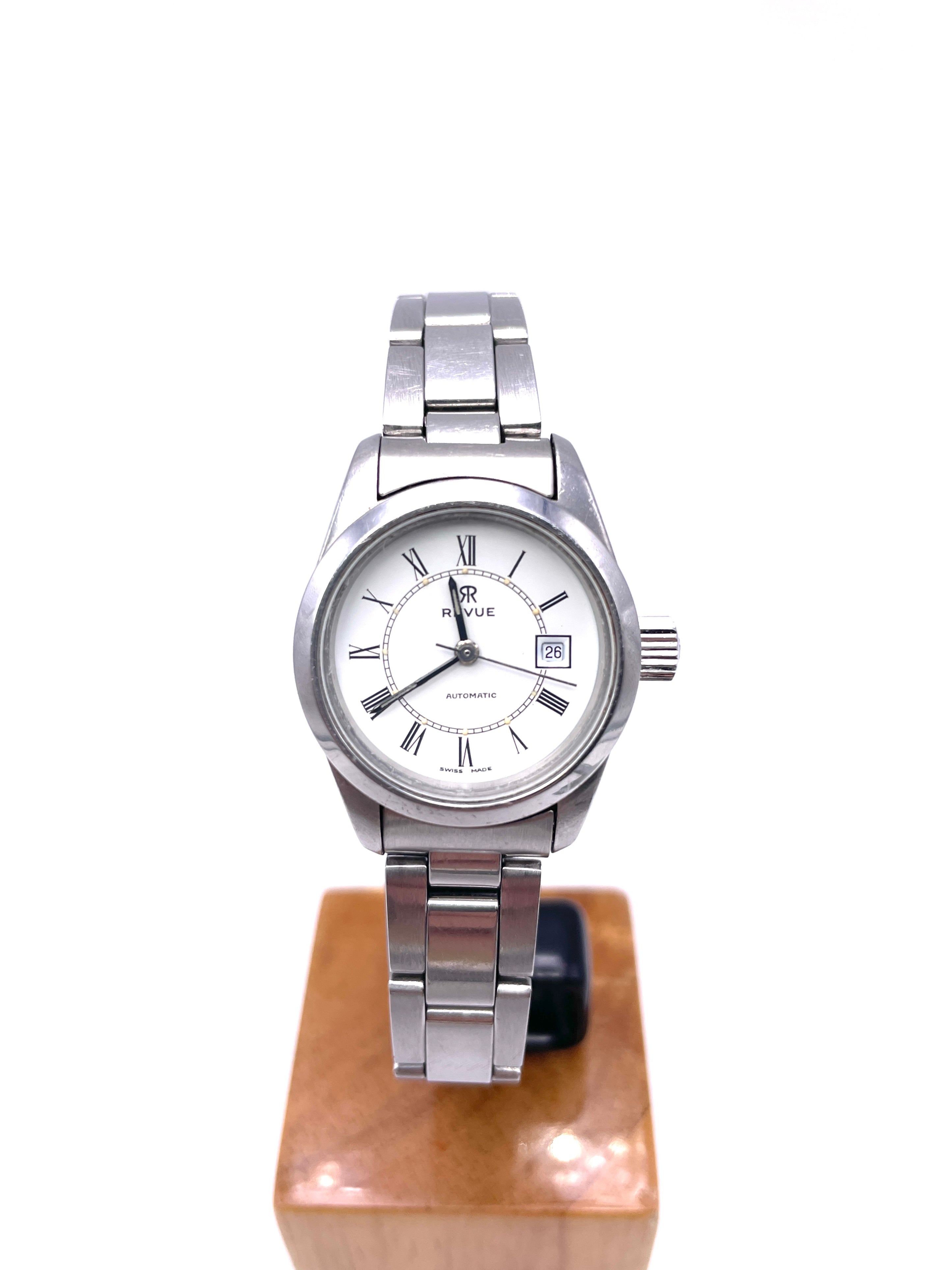 Revue - Automatico in Acciaio - Datario - Swiss Made - 26mm