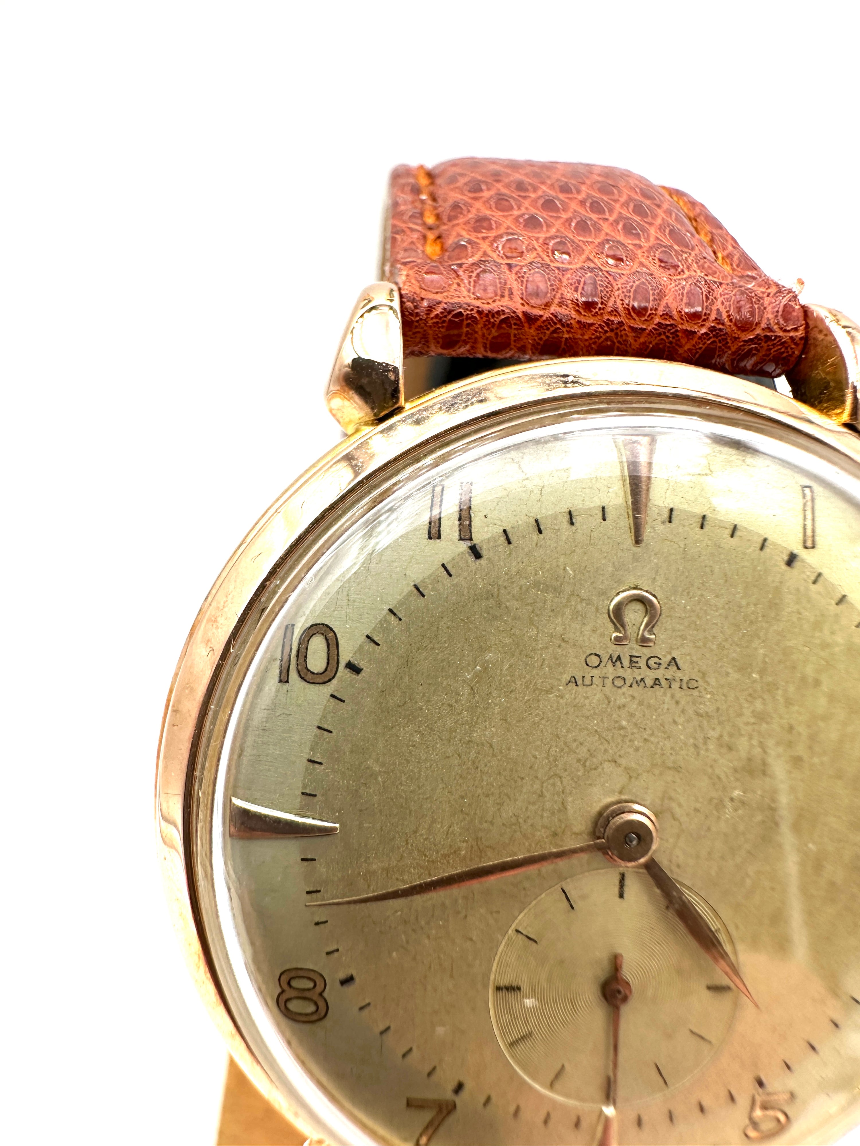 Omega - Automatico Bumper - A Goccia Plaque Oro 80 Micron - Vintage 1950