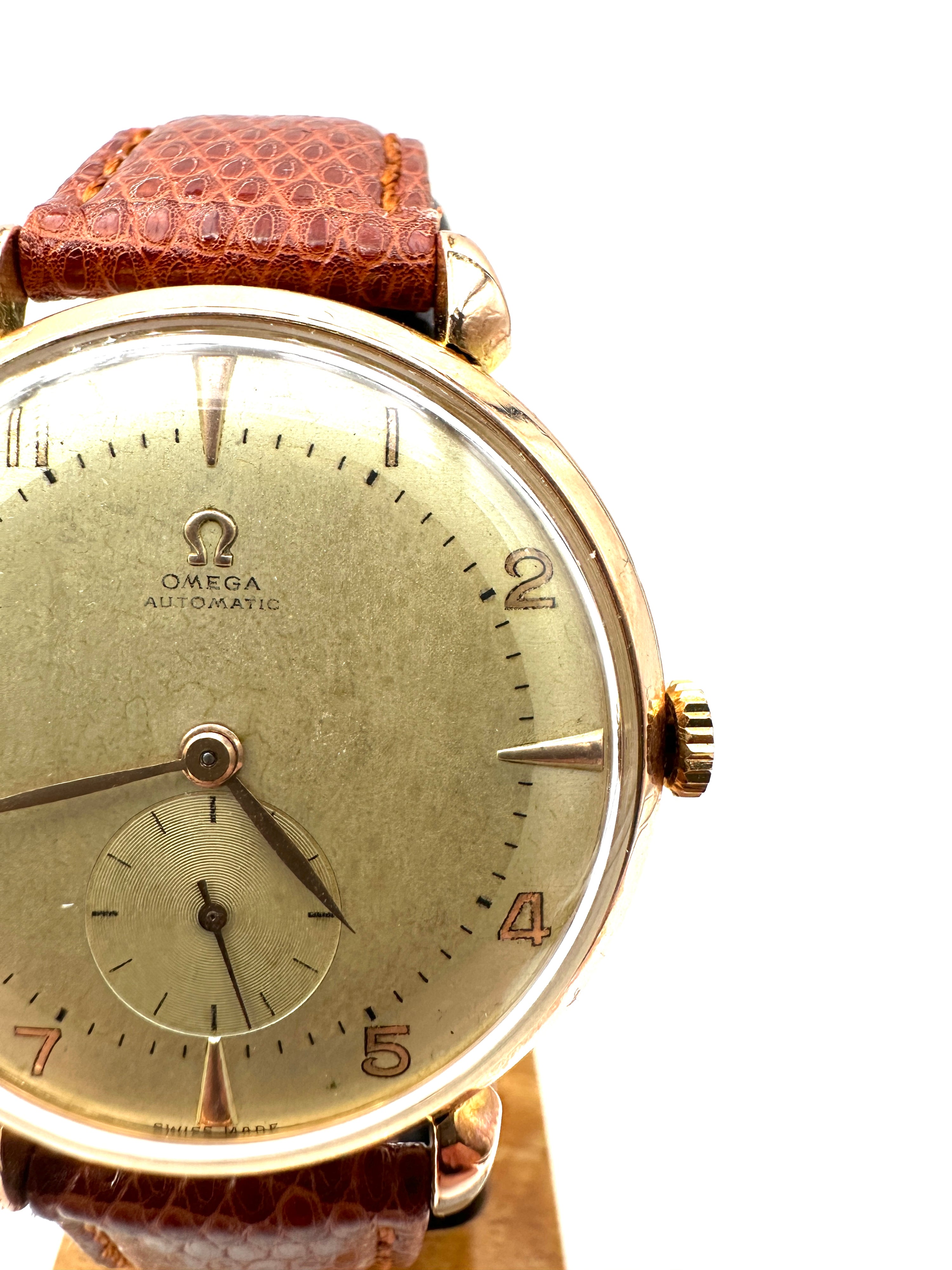 Omega - Automatico Bumper - A Goccia Plaque Oro 80 Micron - Vintage 1950