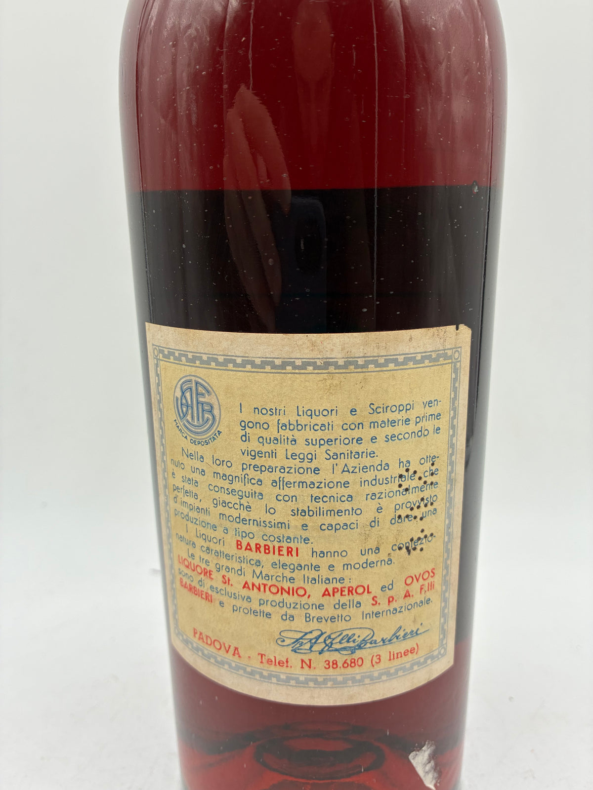 F.lli Barbieri - Bitter - Sigillo Stella Anni '50s - 1 L 35%