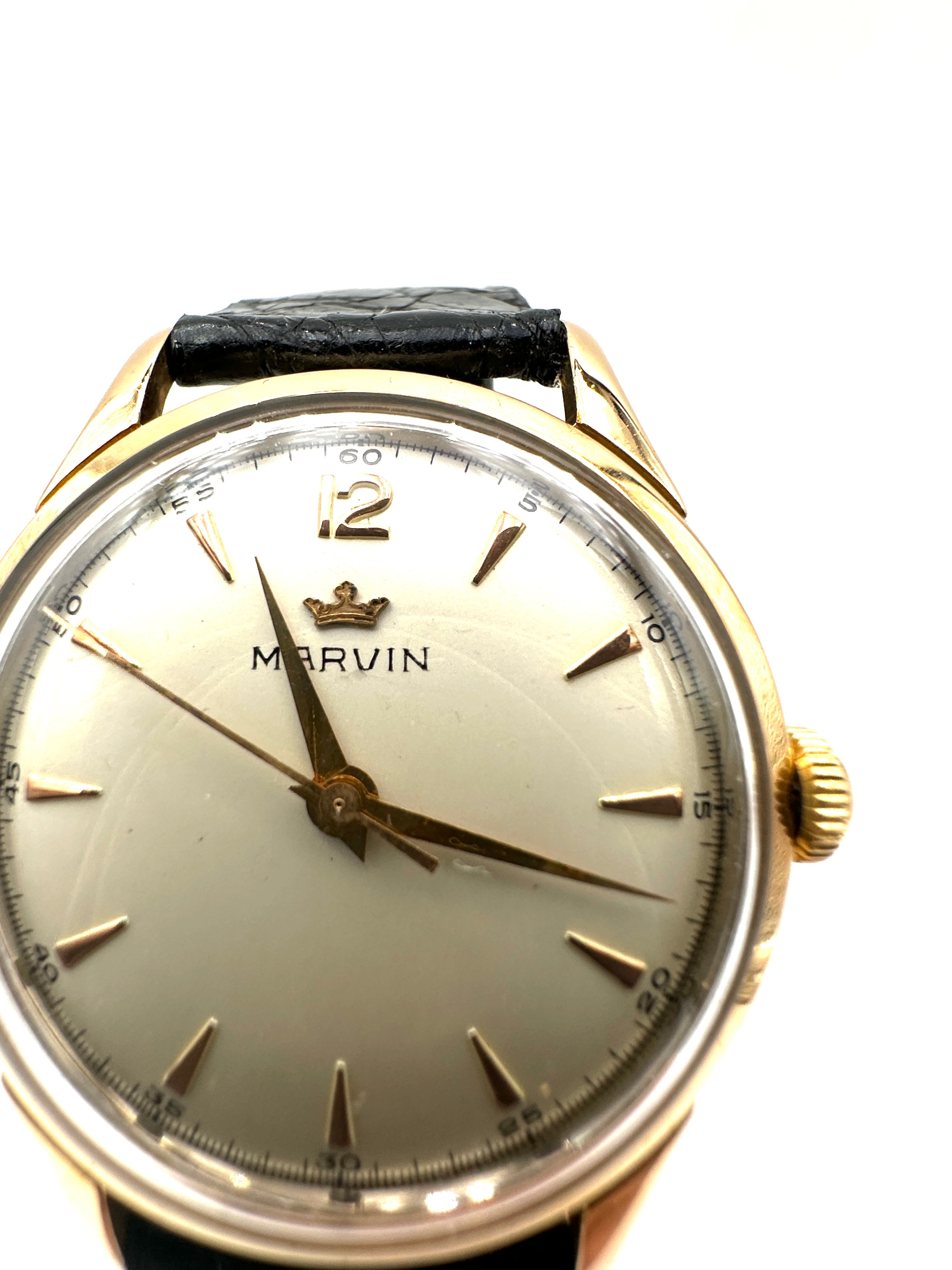 Marvin - Dynator Oro 18K 750 - Anni 50s - Carica Manuale - Swiss Original 50mm