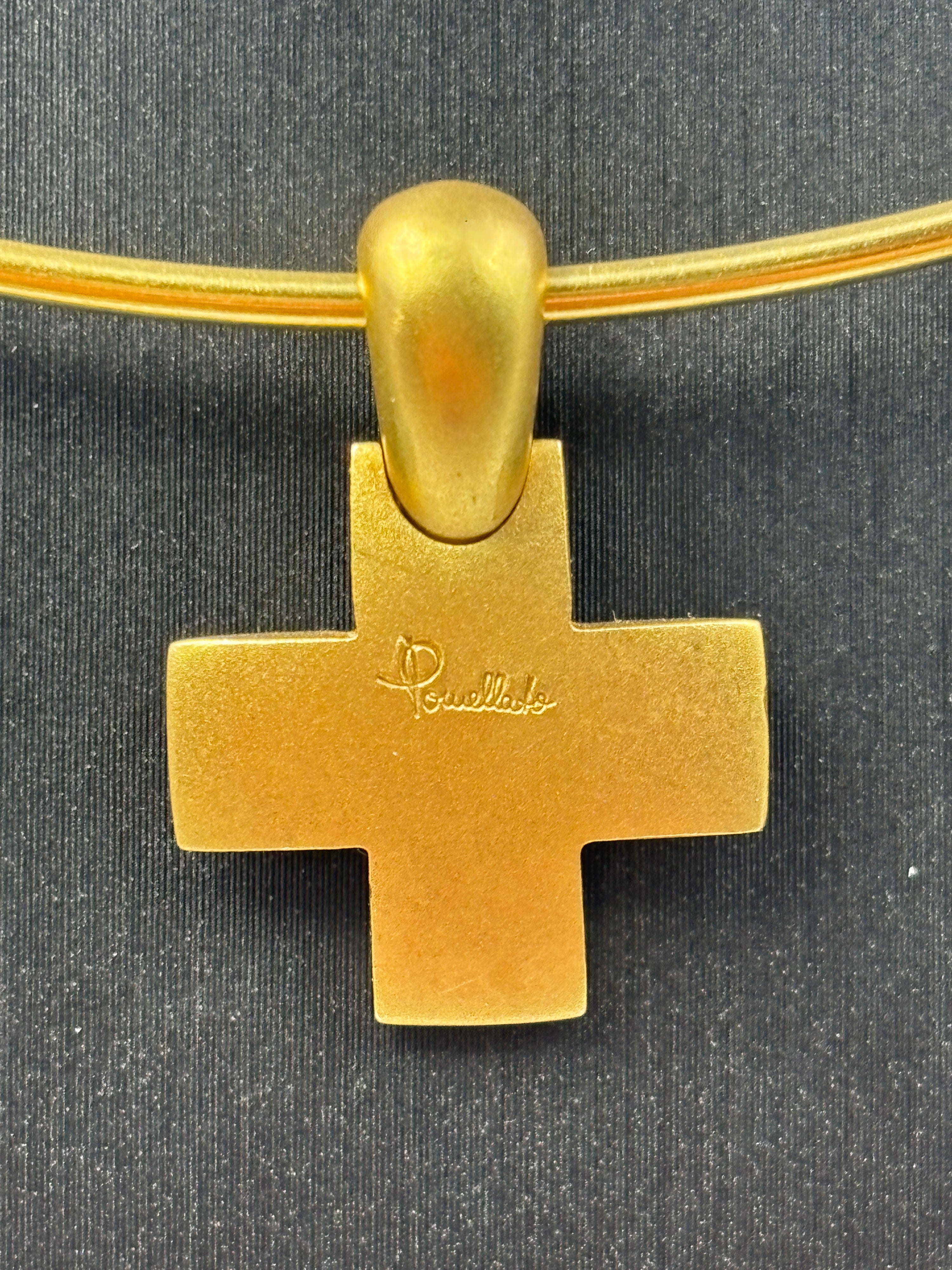 Pomellato - Collana con Ciondolo Croce in Oro Giallo 18K