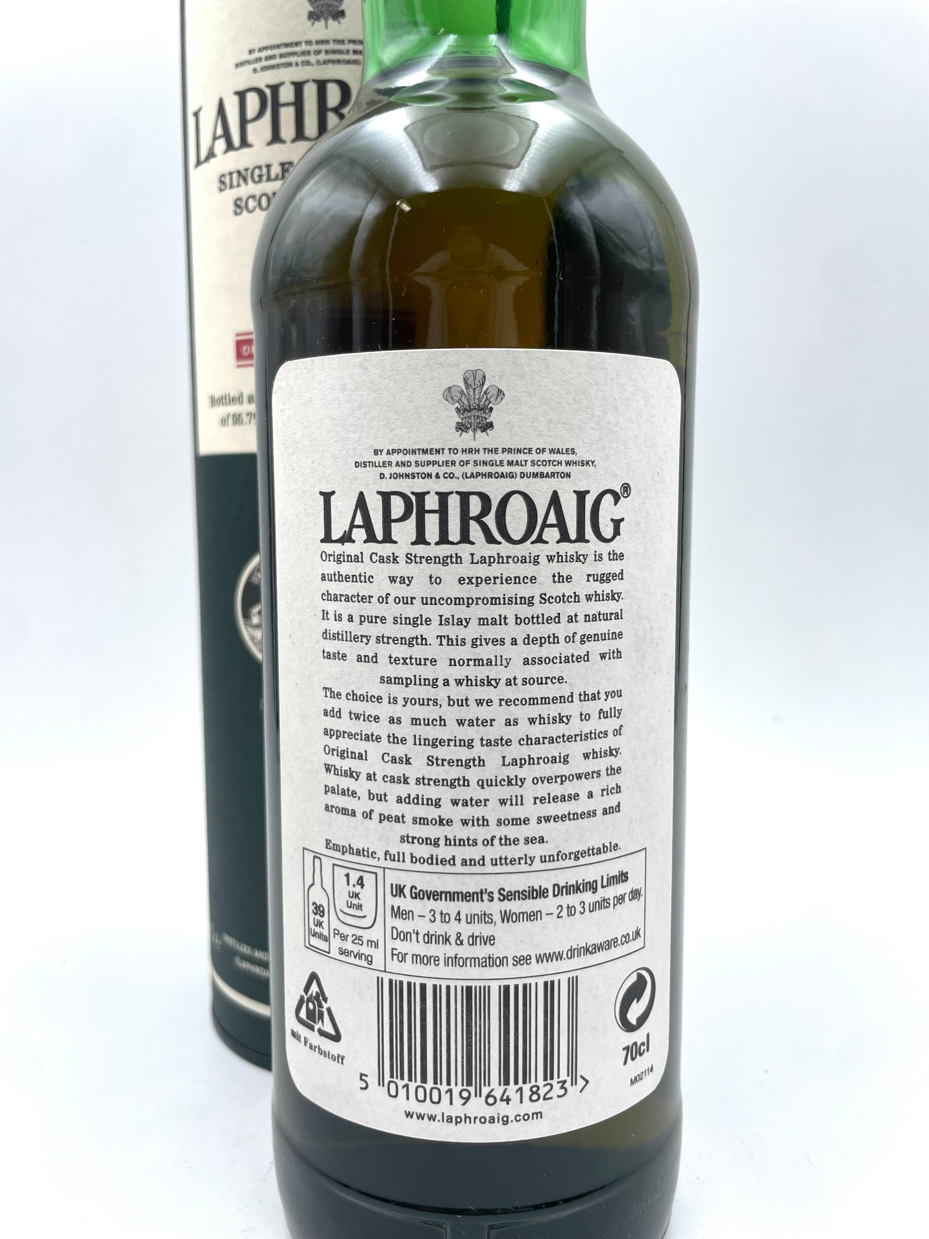 Laphroaig - 10 YO Original Cask Strength Single Islay Malt Scotch Whisky - Anni '00s