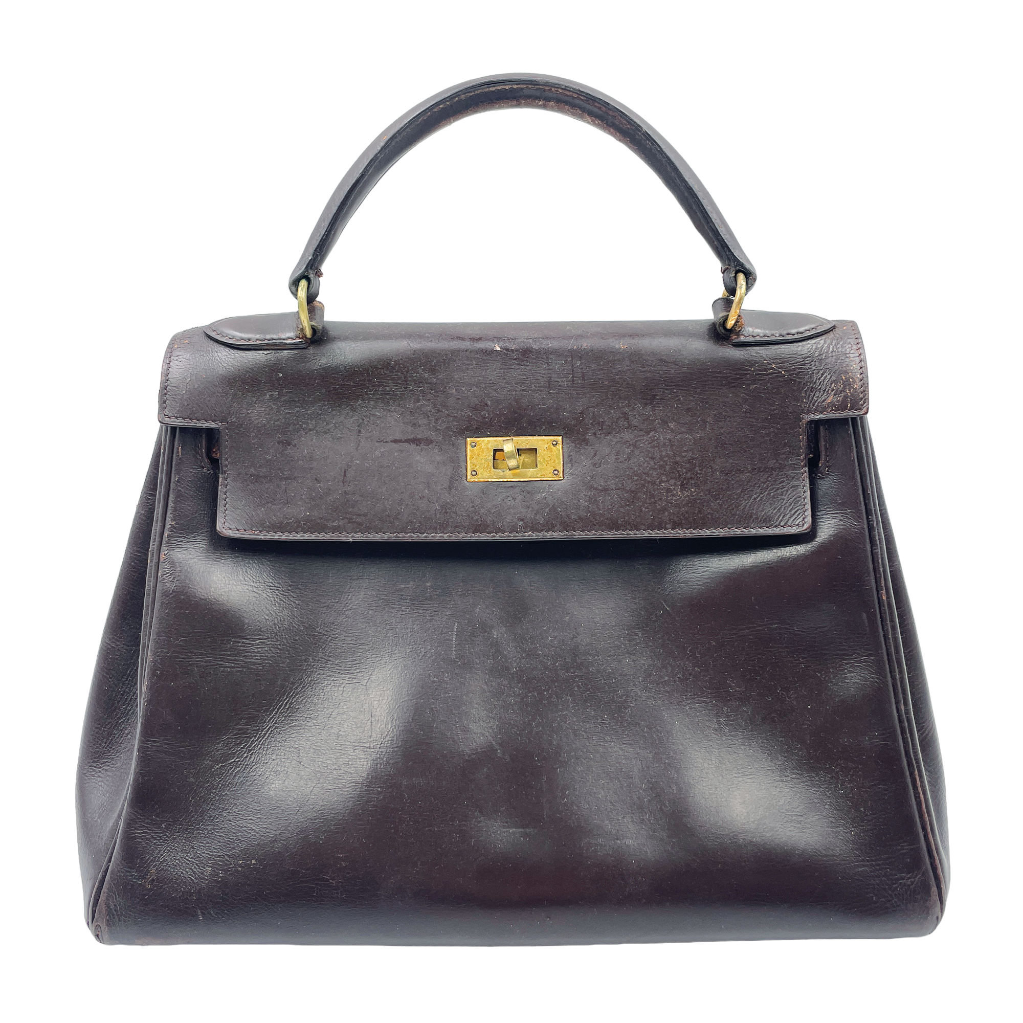 Hermés - Borsa Kelly 28 in Pelle Marrone - Vintage