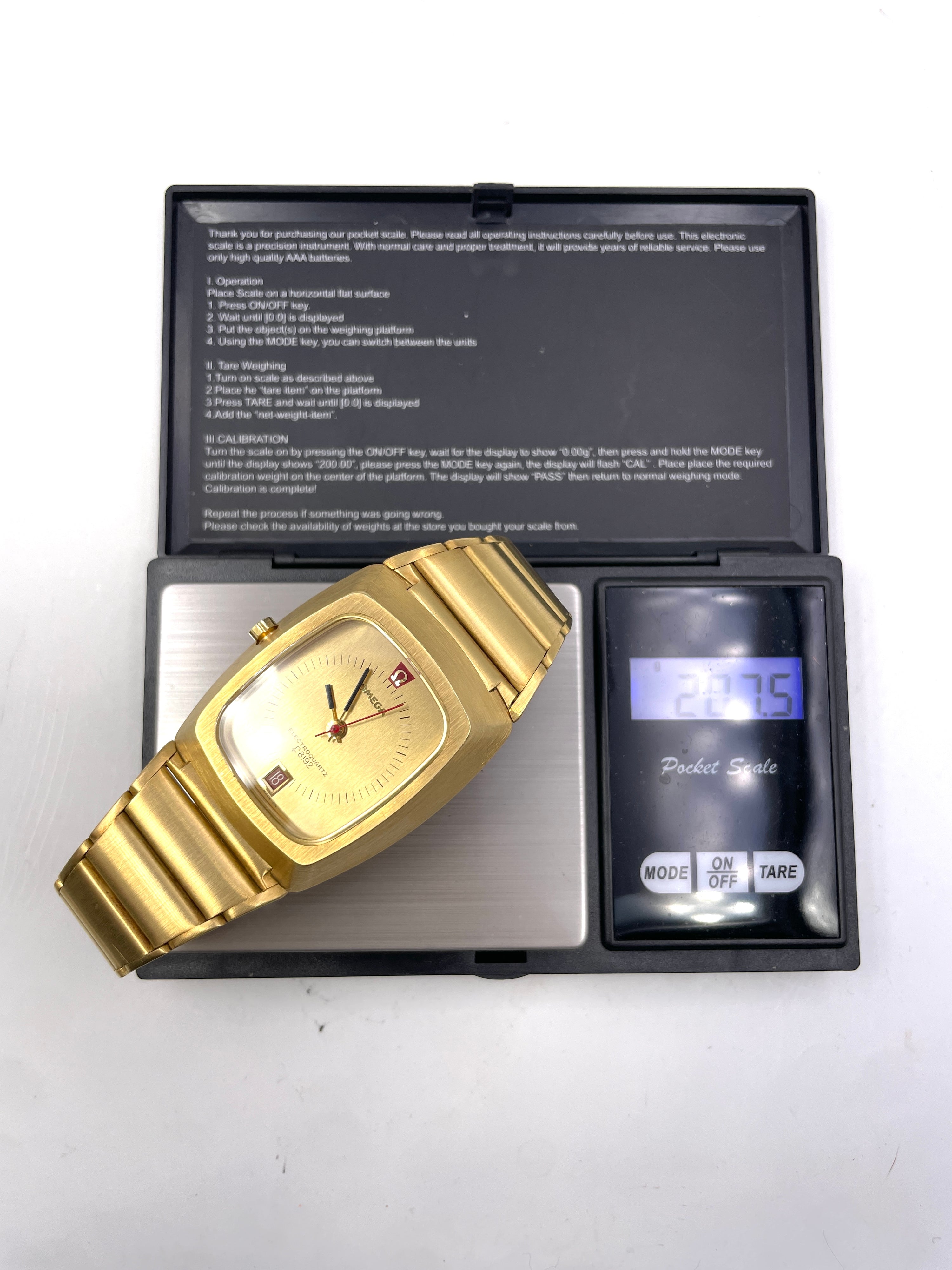 Omega - Electroquartz F8192 - Oro 18K - Ref.196.005 - Orologio Vintage - Raro