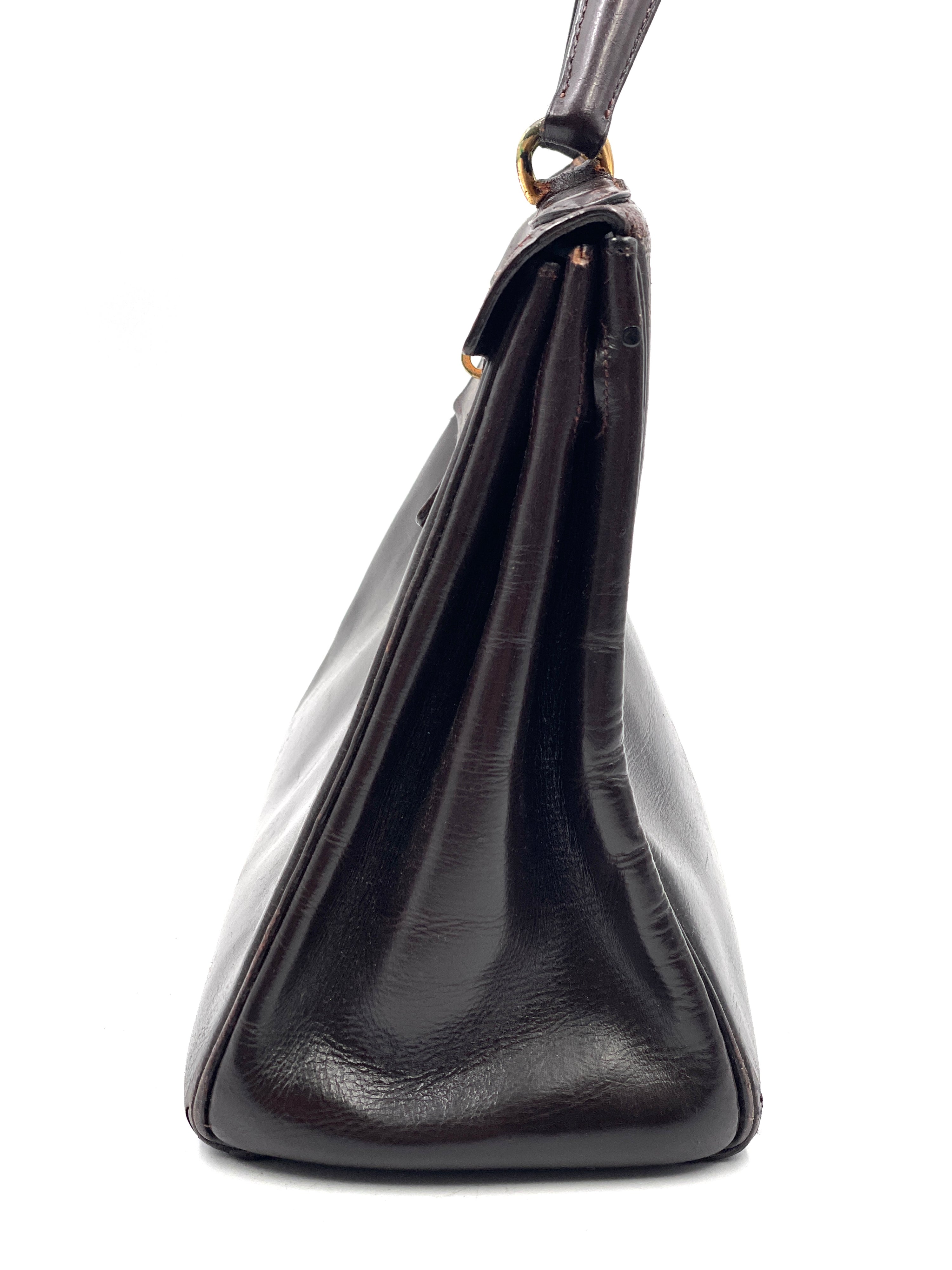 Hermés - Borsa Kelly 28 in Pelle Marrone - Vintage