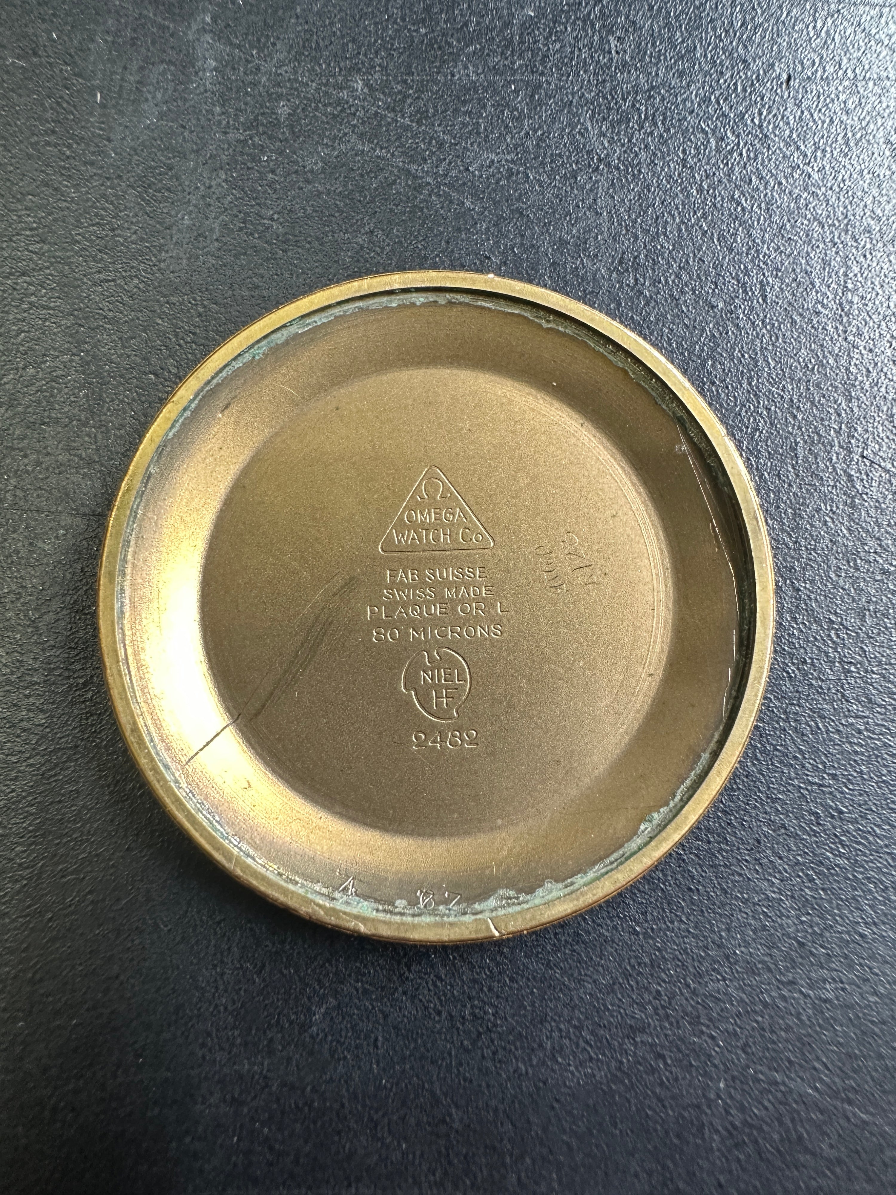 Omega - Automatico Bumper - A Goccia Plaque Oro 80 Micron - Vintage 1950