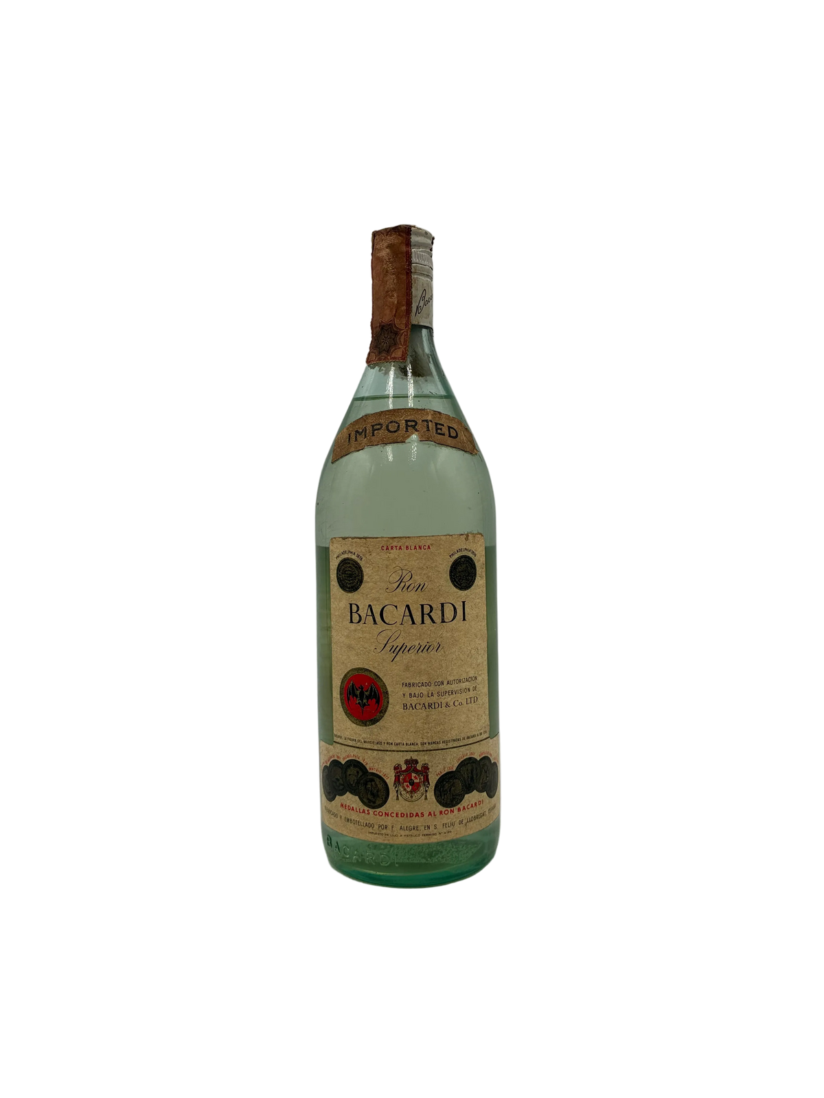 Bacardi - Ron Carta Blanca Superior - Anni '70s - 1L 40%