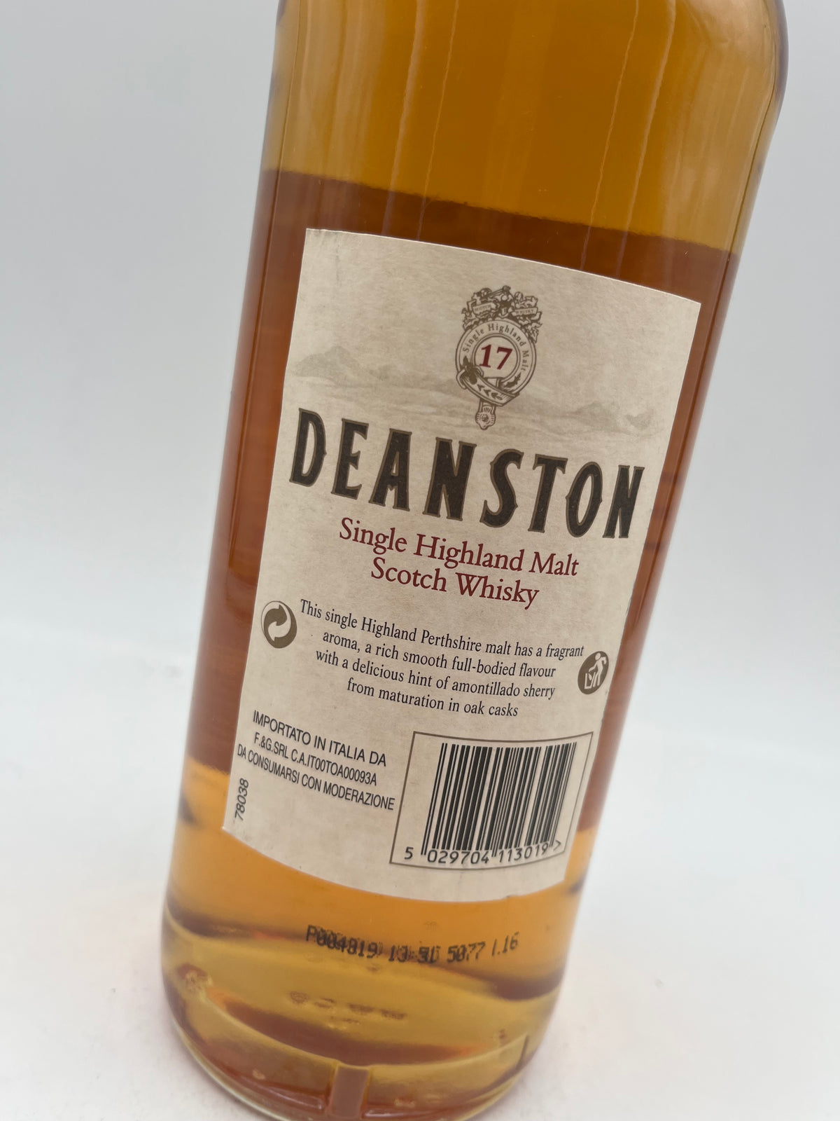 Deanston - 17 YO Single Highland Malt Scotch Whisky - Anni '80s