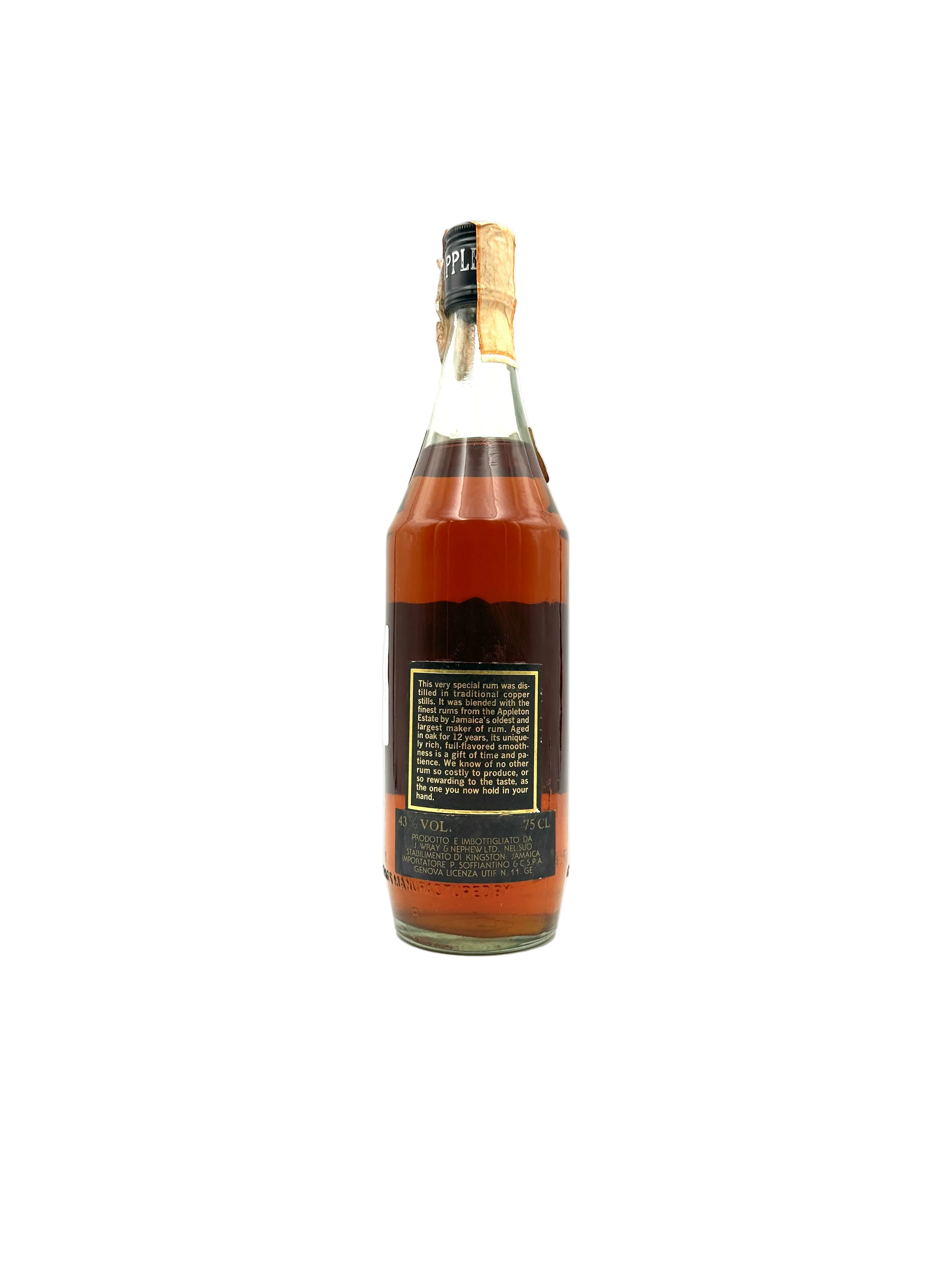Appleton 12 Years Old Rare Old Jamaican Rum - J. Wray & Nephew - 1970s