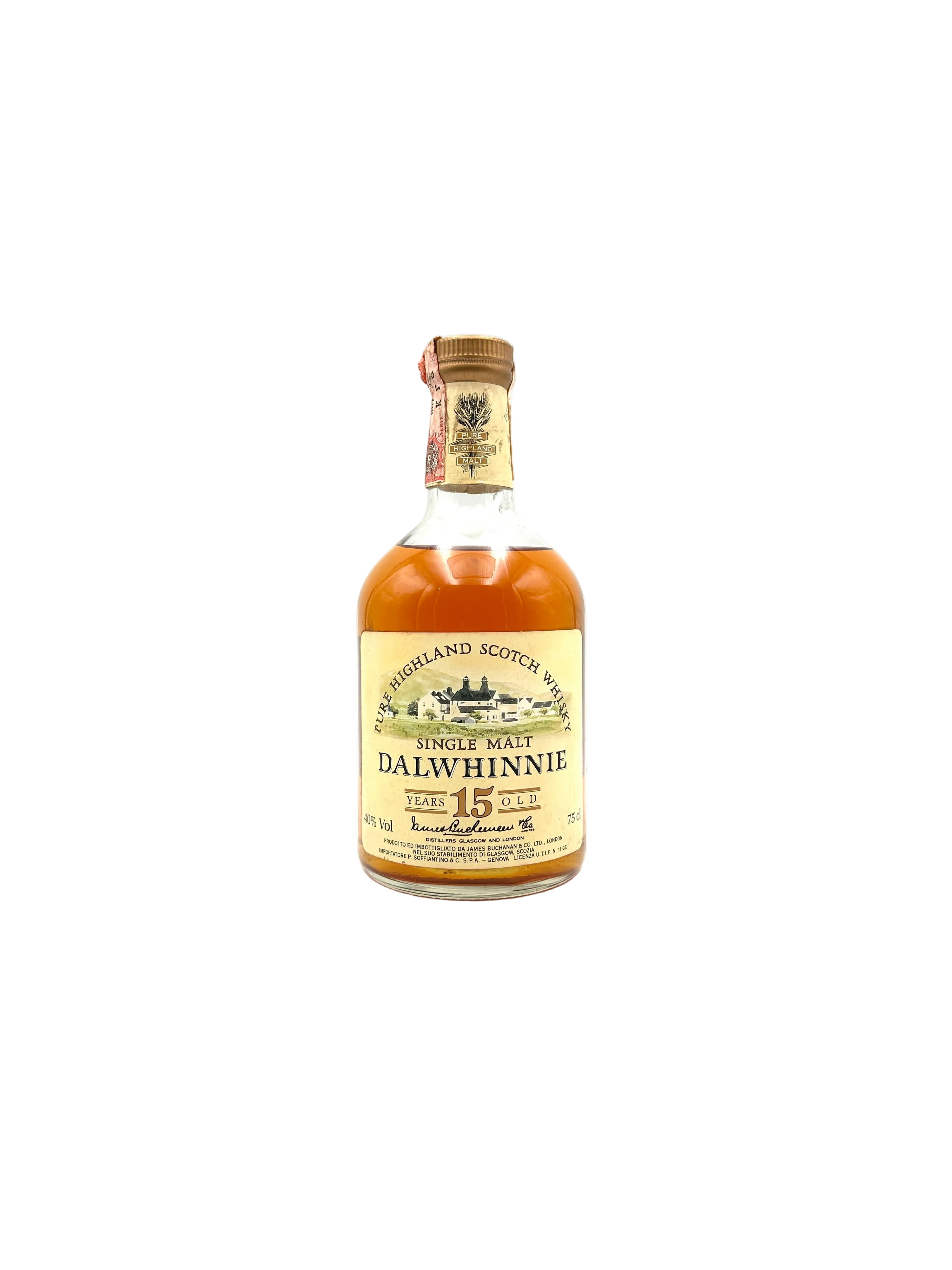Dalwhinnie 15 Years Old Single Malt Scotch Whisky - James Buchanan - 1980s