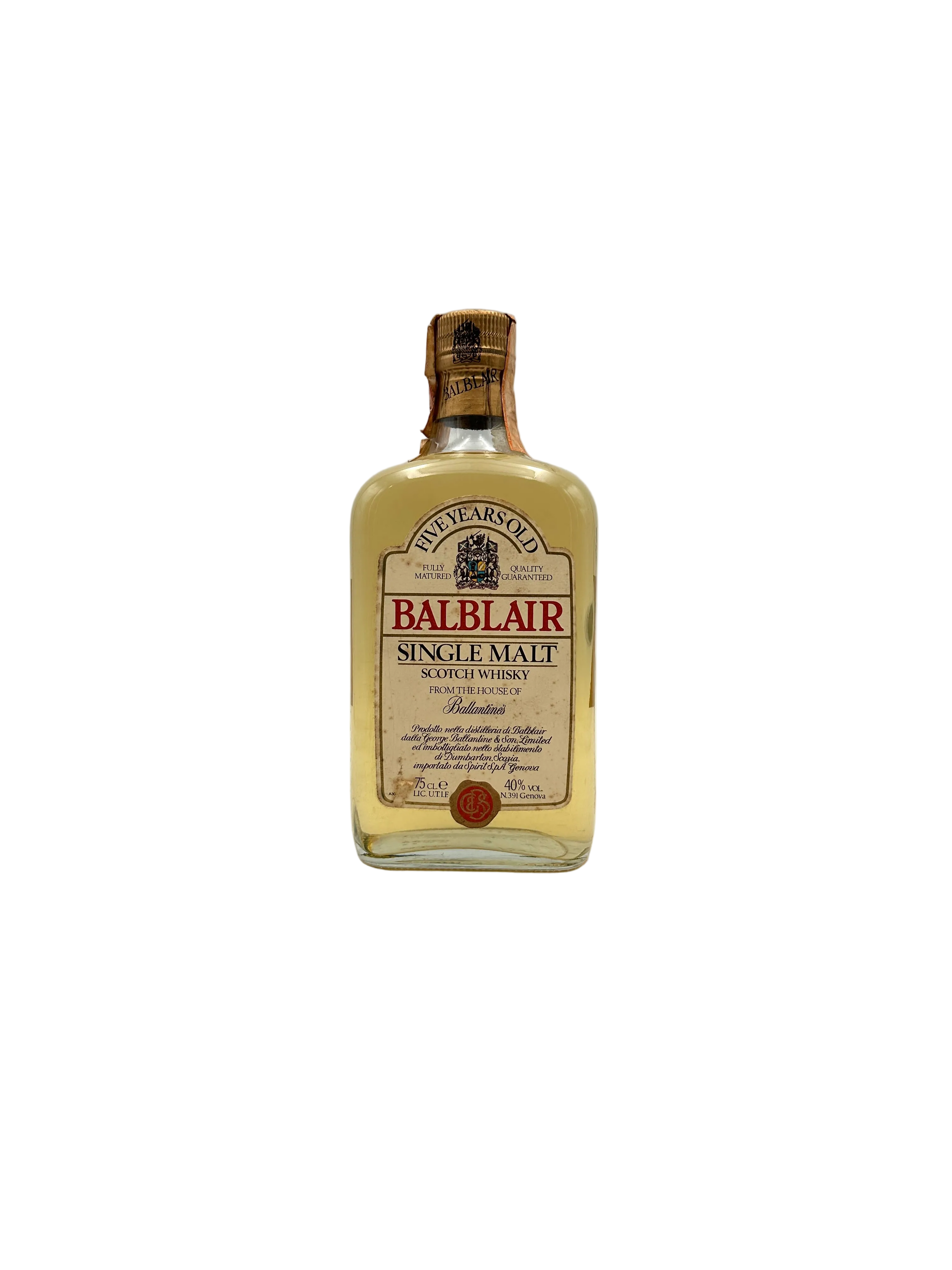 Balblair 5 Years Old Single Malt Scotch Whisky - Ballantine - 1980s