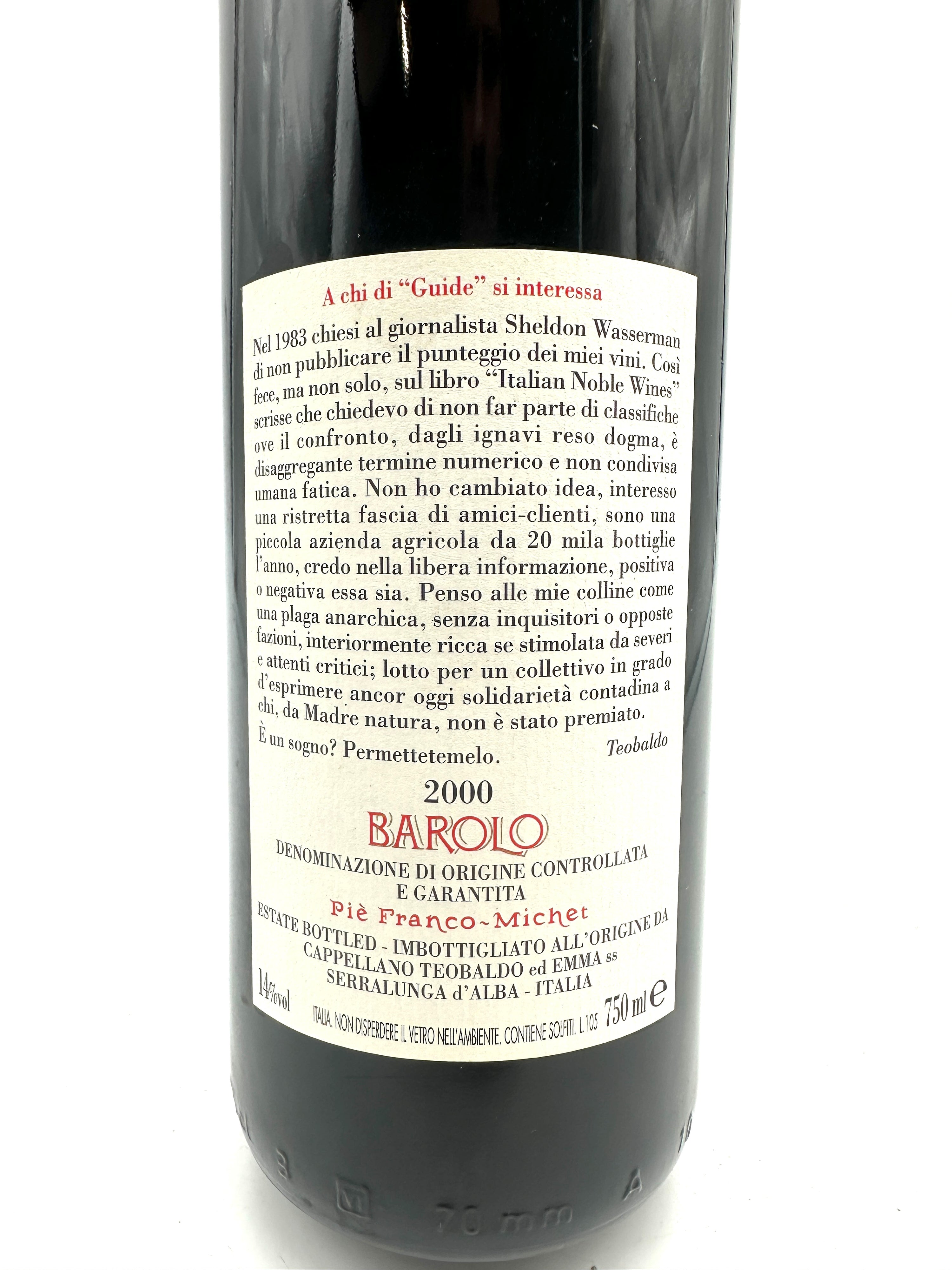 2000 - Cappellano - Barolo Otin Fiorin Pié Franco