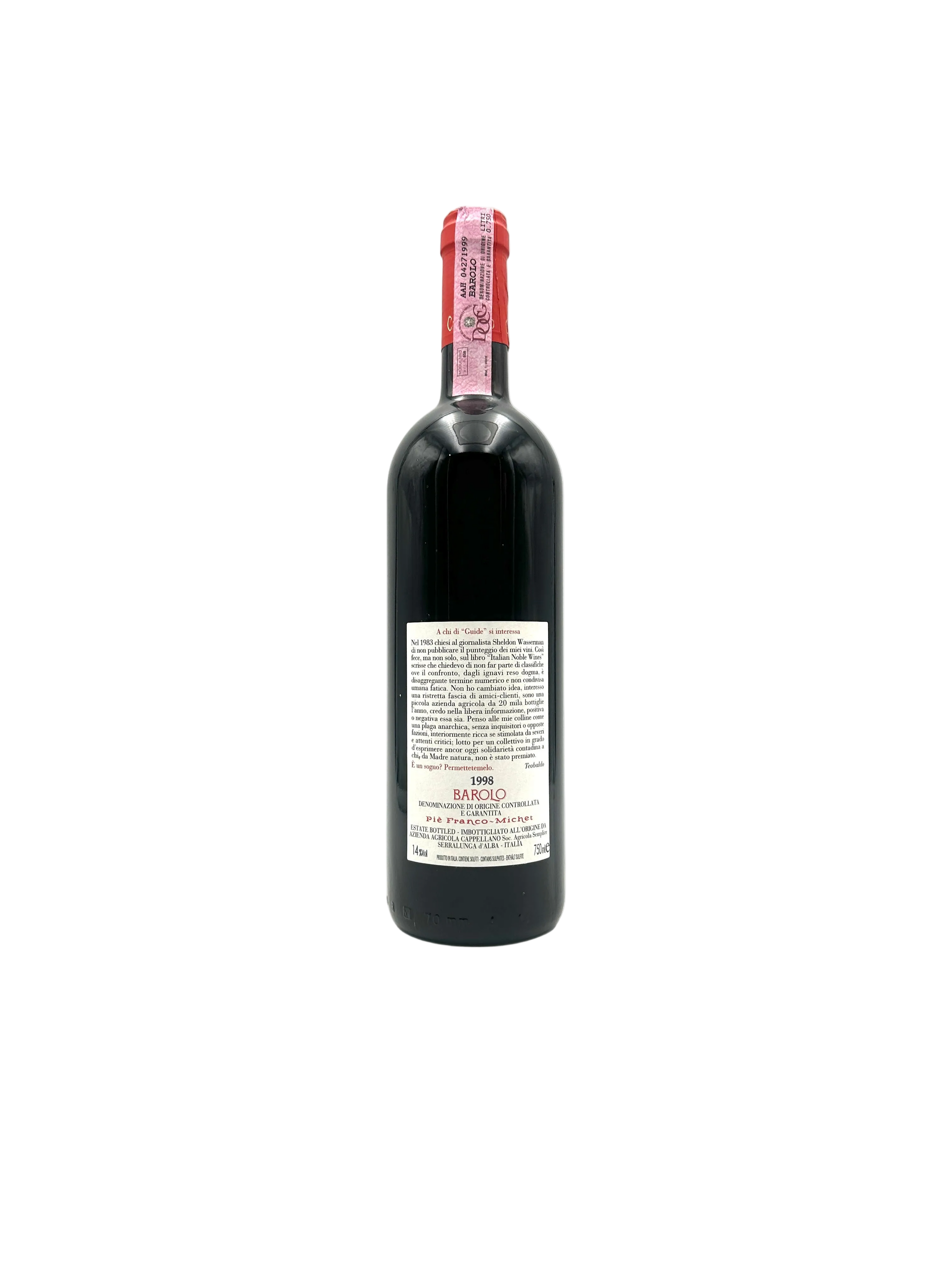 1998 - Cappellano - Barolo Otin Fiorin Pié Franco