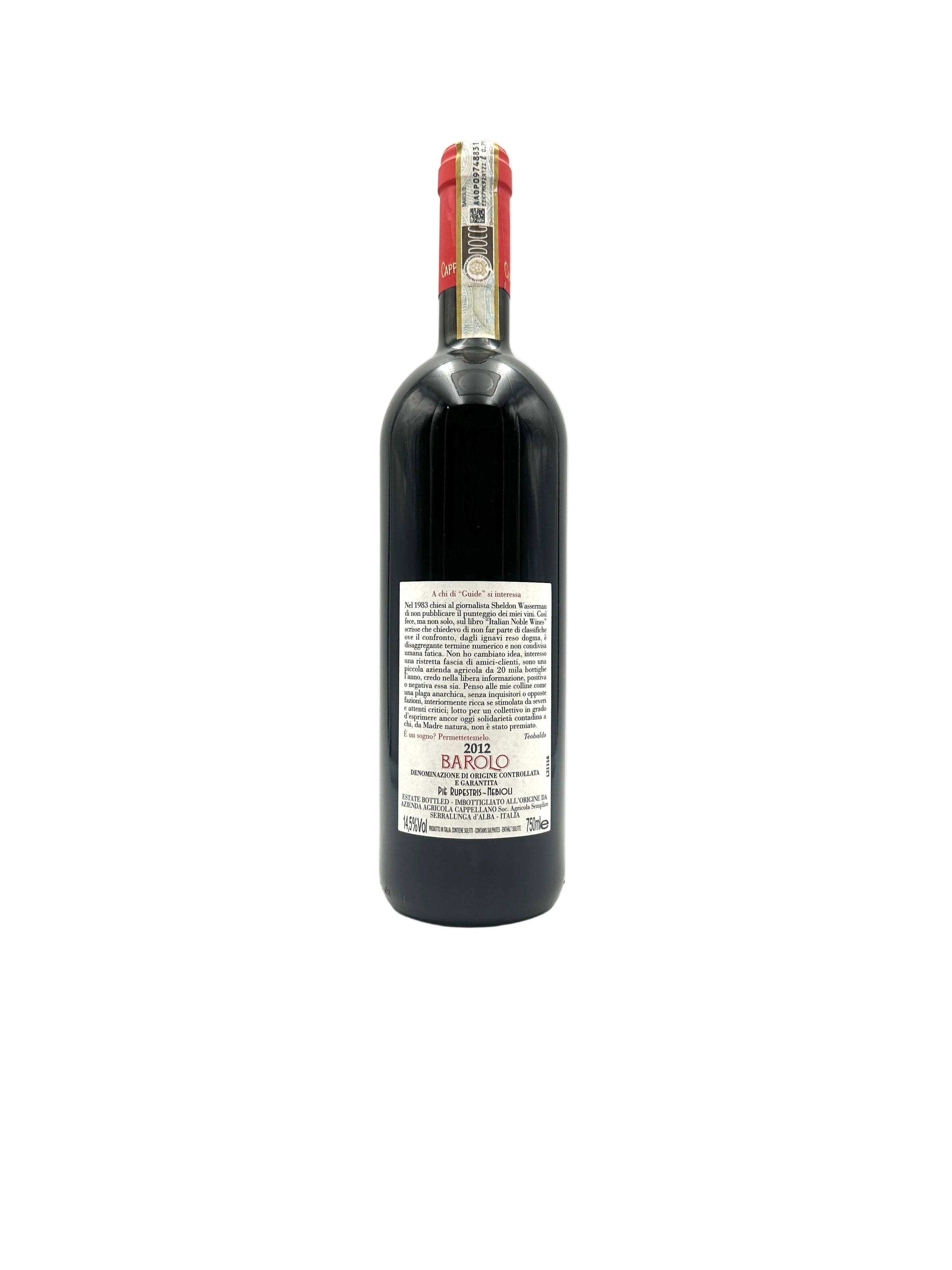 2012 - Cappellano - Barolo Otin Fiorin Pié Rupestris