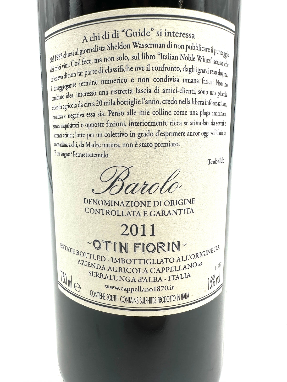 2011 - Cappellano - Barolo Otin Fiorin Pié Franco