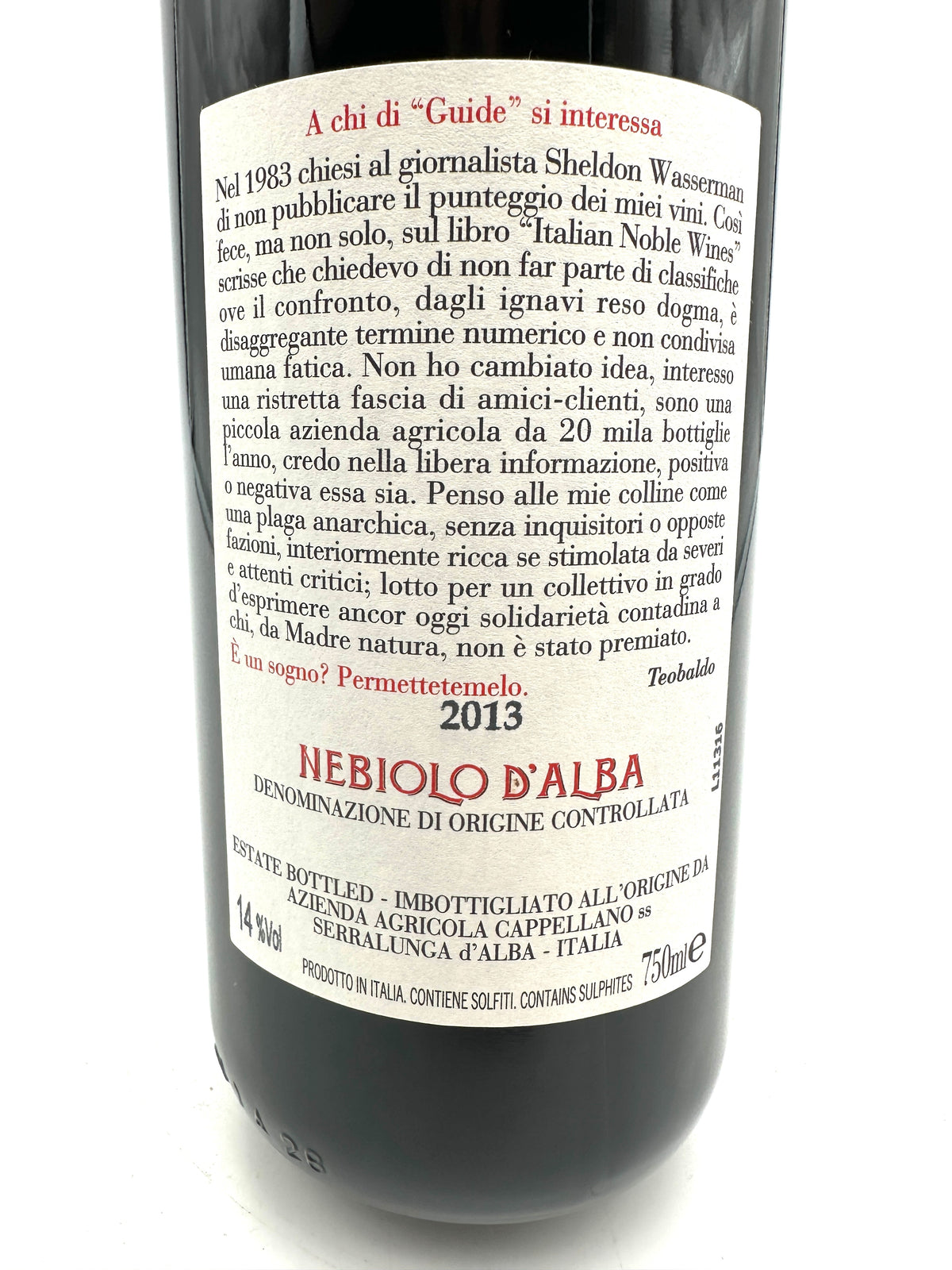 2013 - Cappellano - Nebbiolo d'Alba