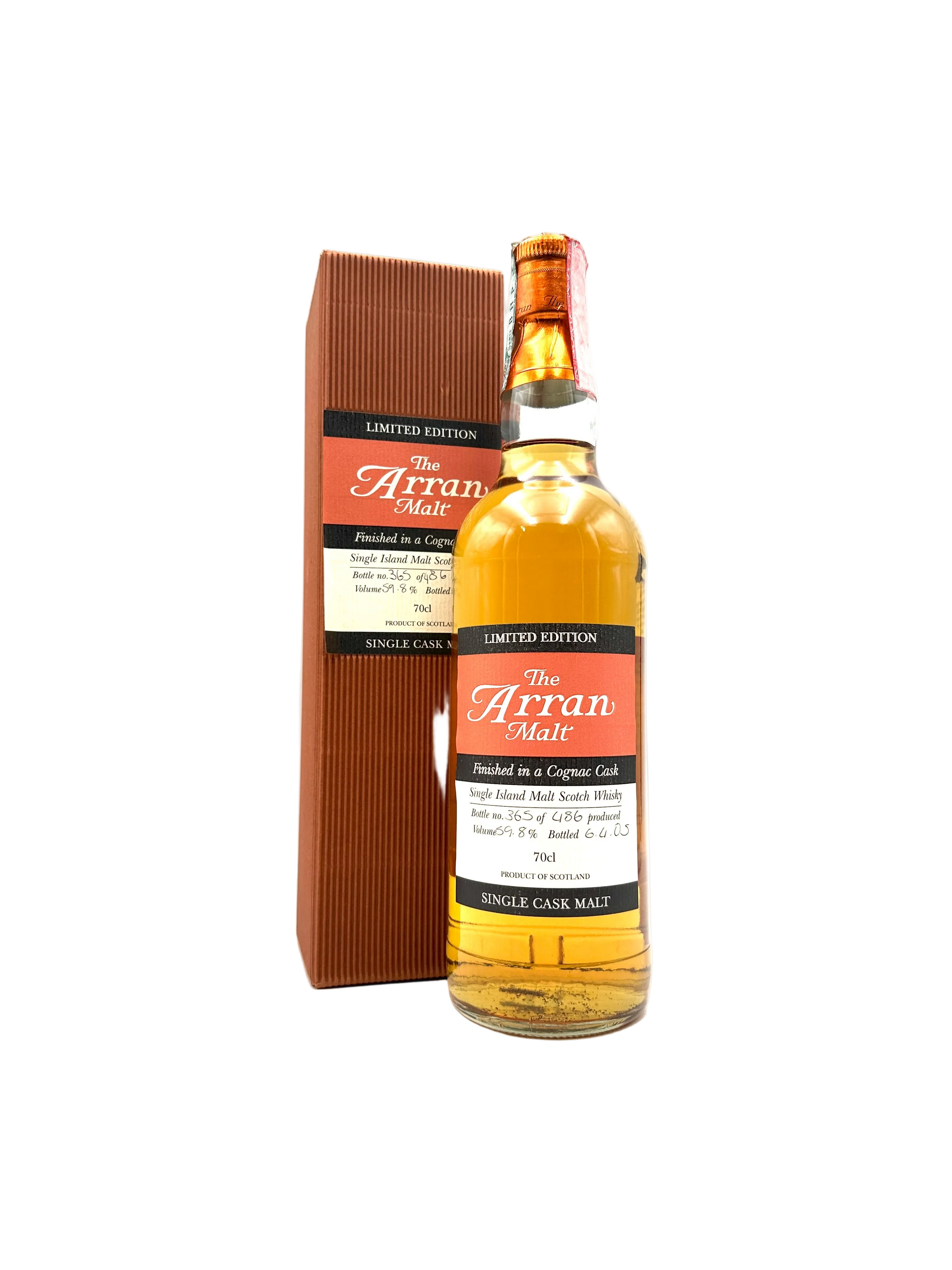 Arran Cognac Cask Single Island Malt Scotch Whisky - 0,7L 59,8% - Bottl. 2005