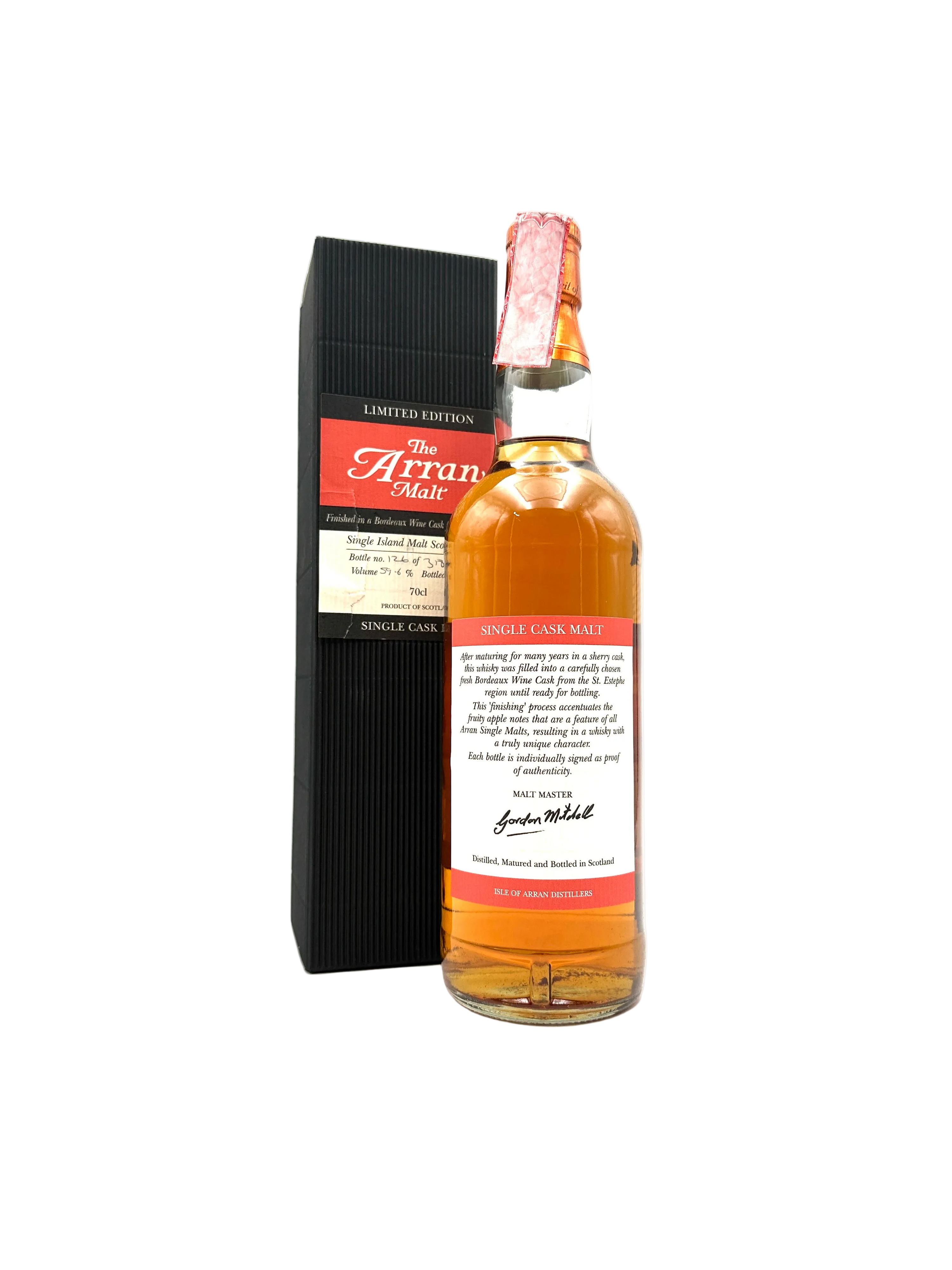 Arran Bordeaux Cask Single Island Malt Scotch Whisky - 0,7L 59,6% - Bottl. 2005