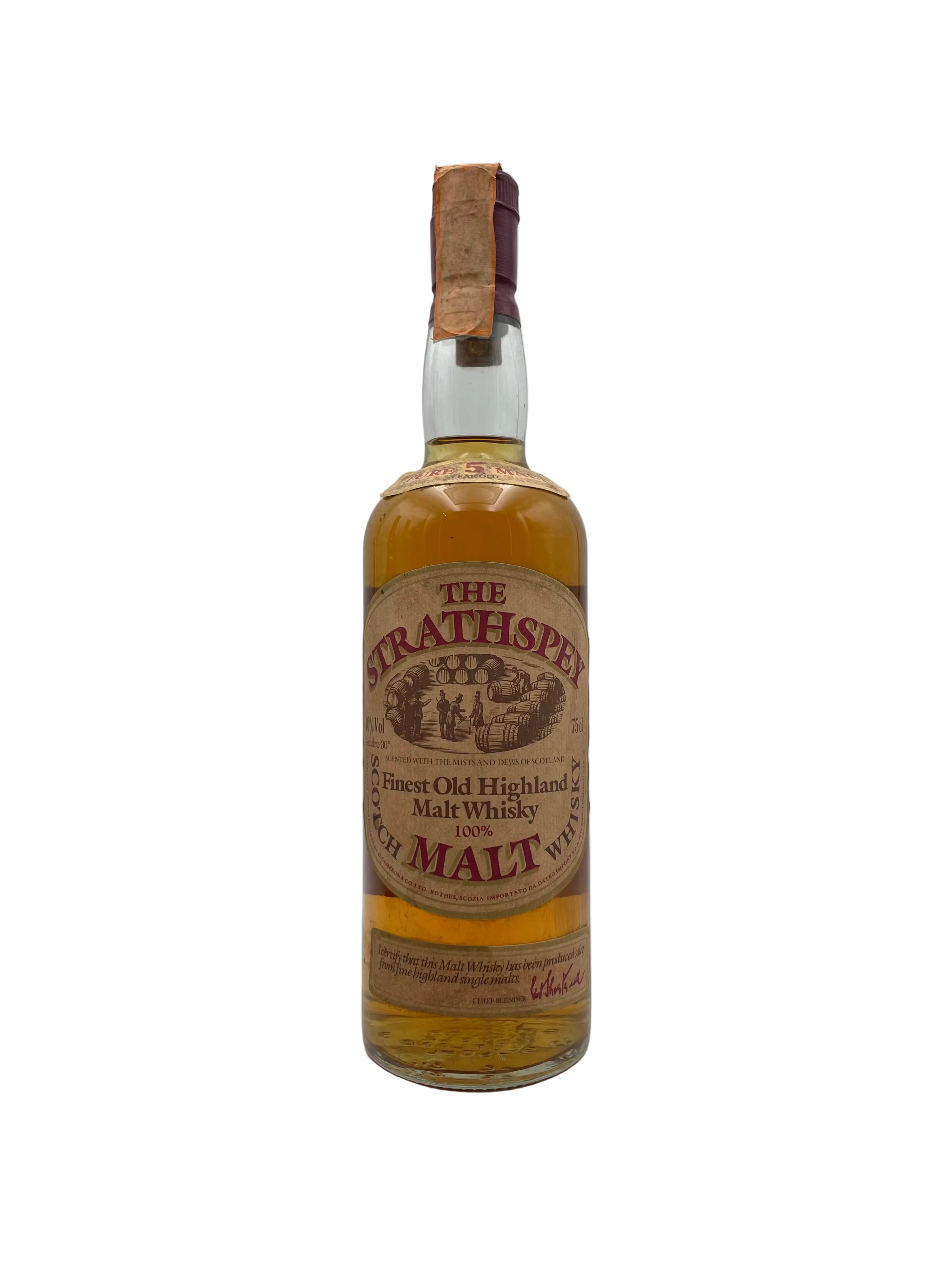 The Strathspey - 5 YO Finest Old Highland Malt Whisky - Anni '80s