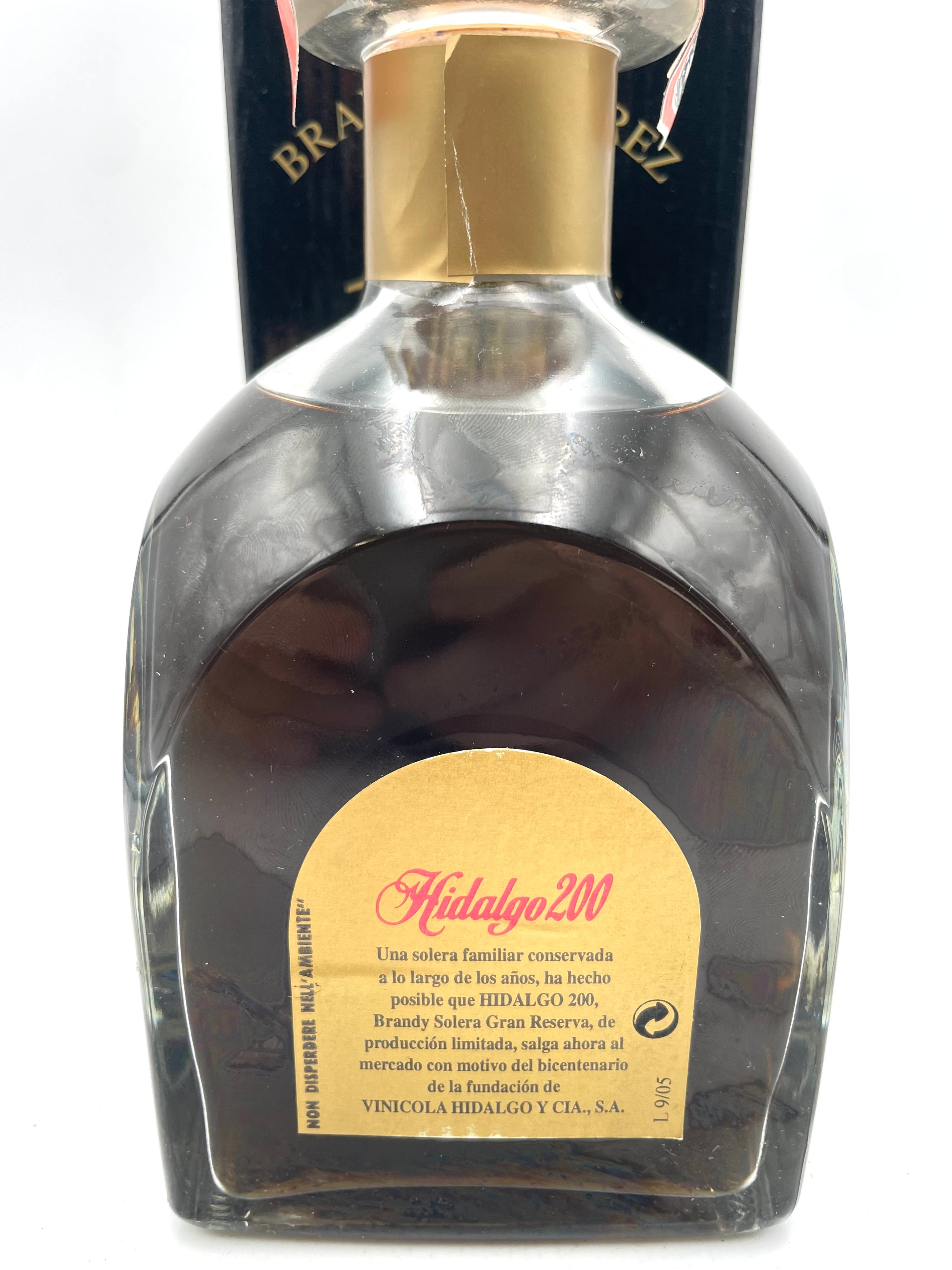 Hidalgo 200 - Brandy De Jerez Solera Gran Reserva - Anni '00s
