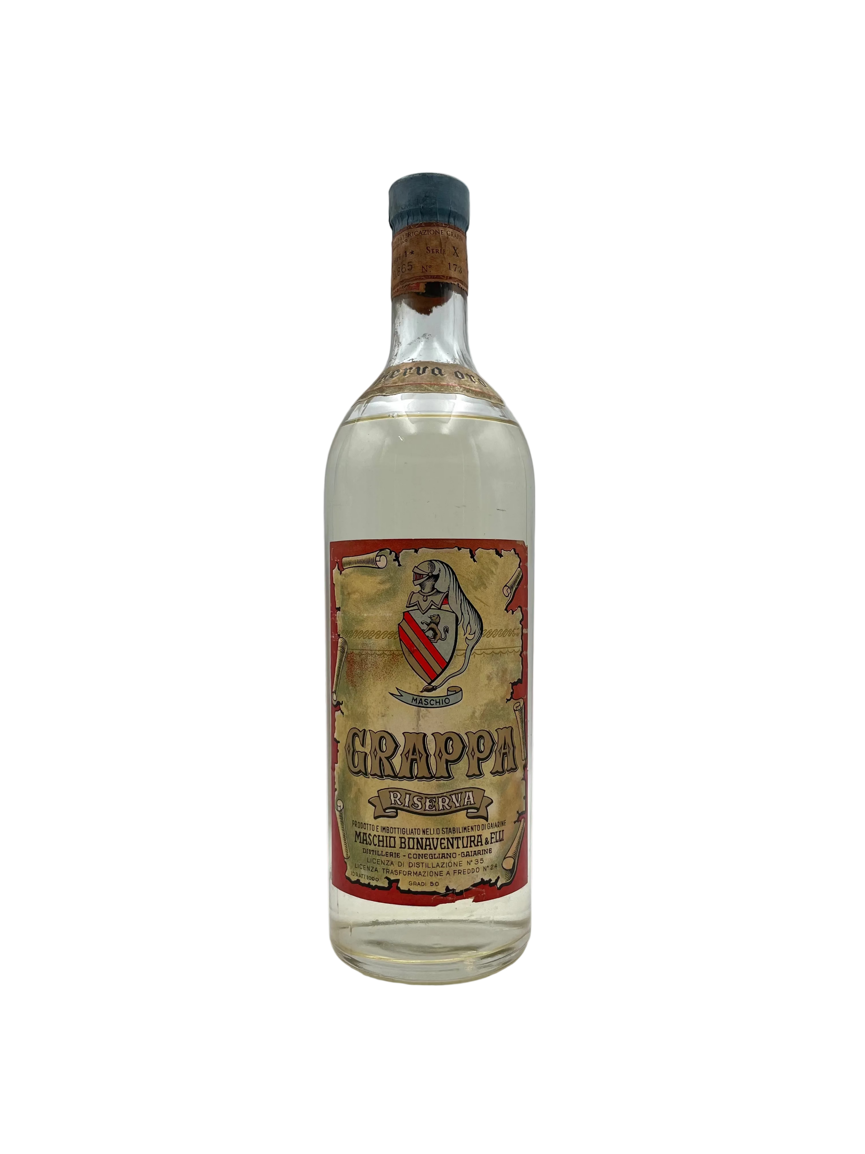 Maschio Bonaventura - Grappa Riserva - Anni '60s