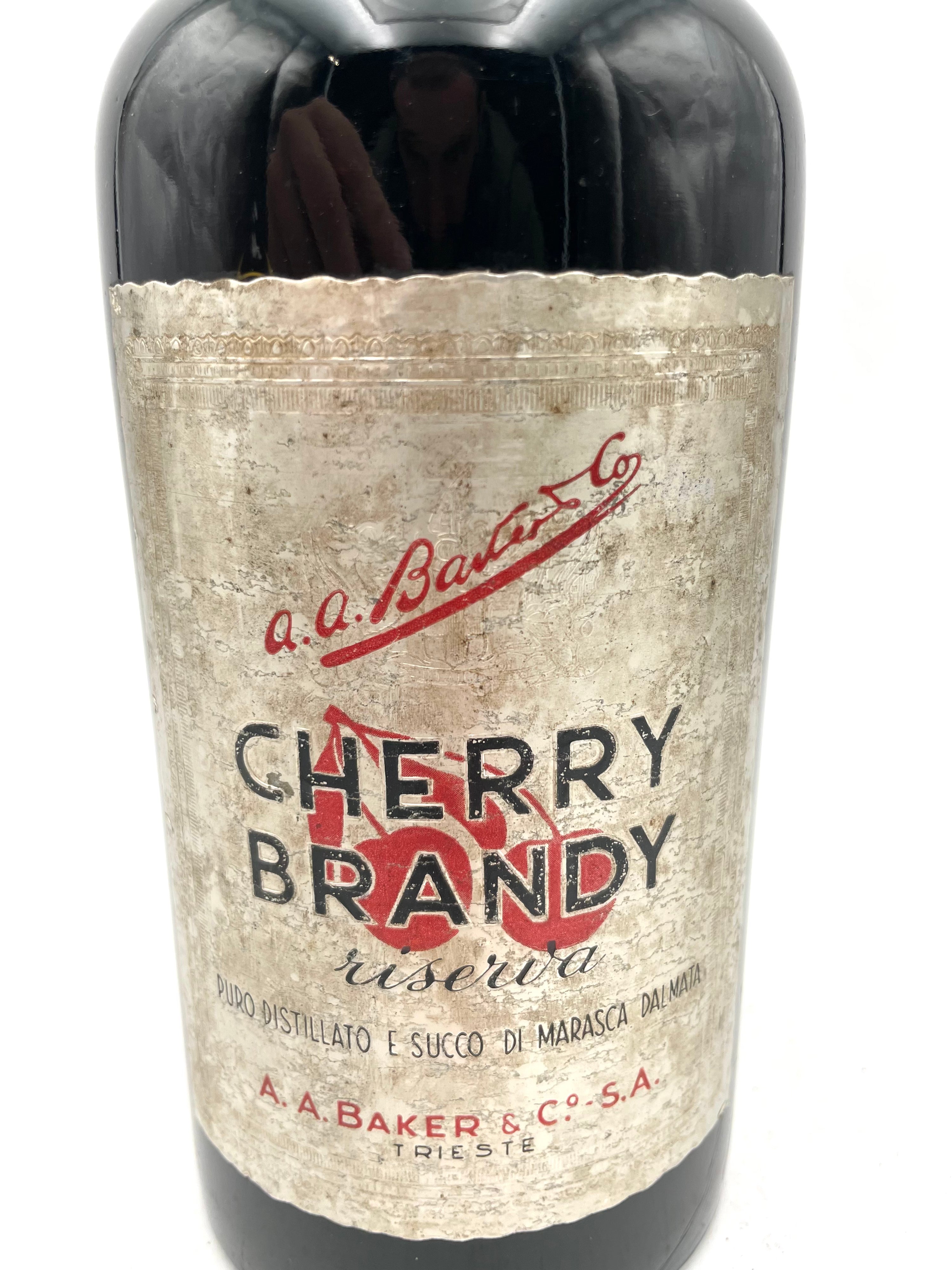 A. A. Baker - Cherry Brandy Riserva - 1L 32% - Sigillo Fasci Anni '30s / '40s