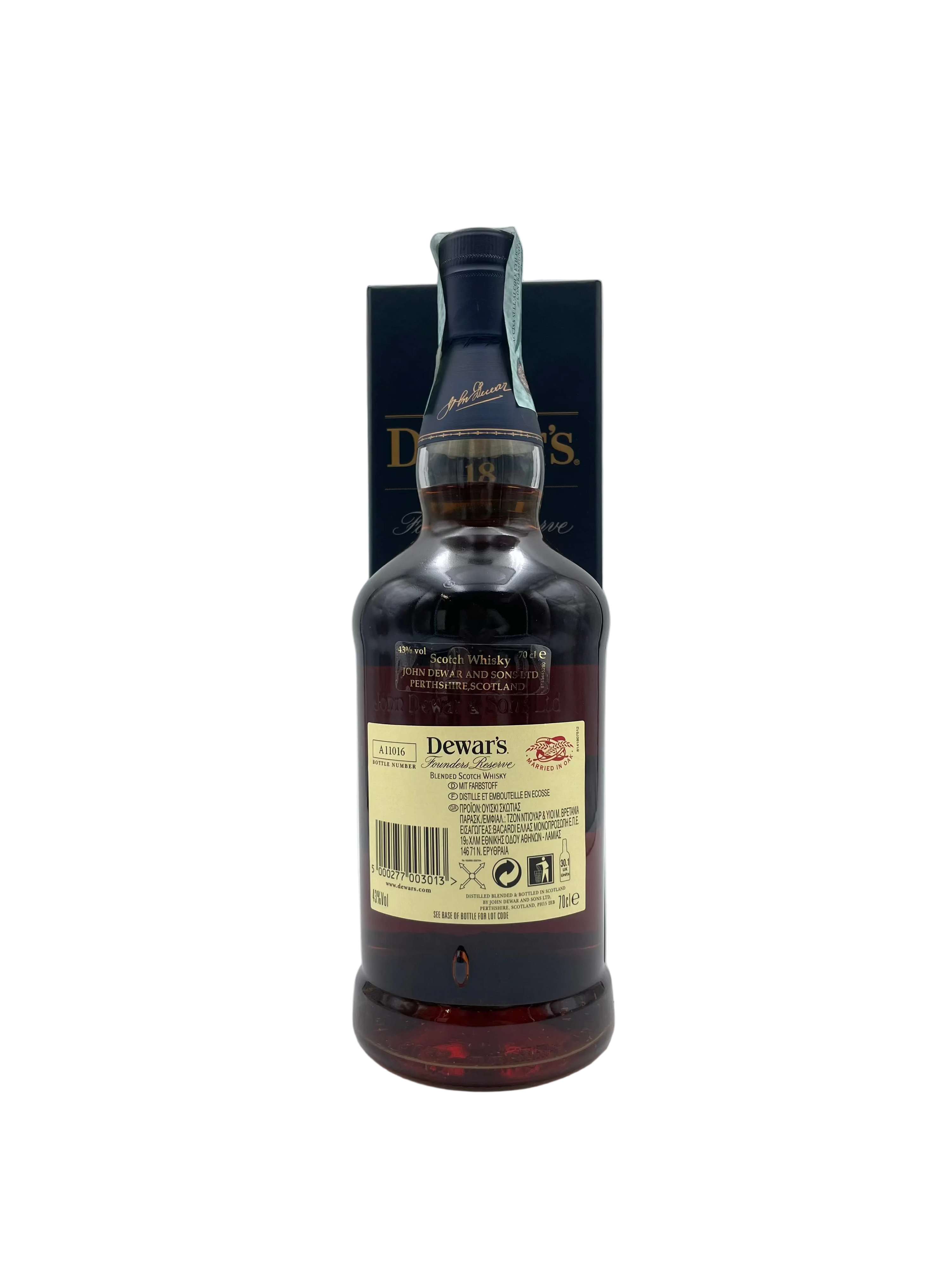Dewar's - 18 YO Founders Reserve Blended Scotch Whisky - Anni '00s