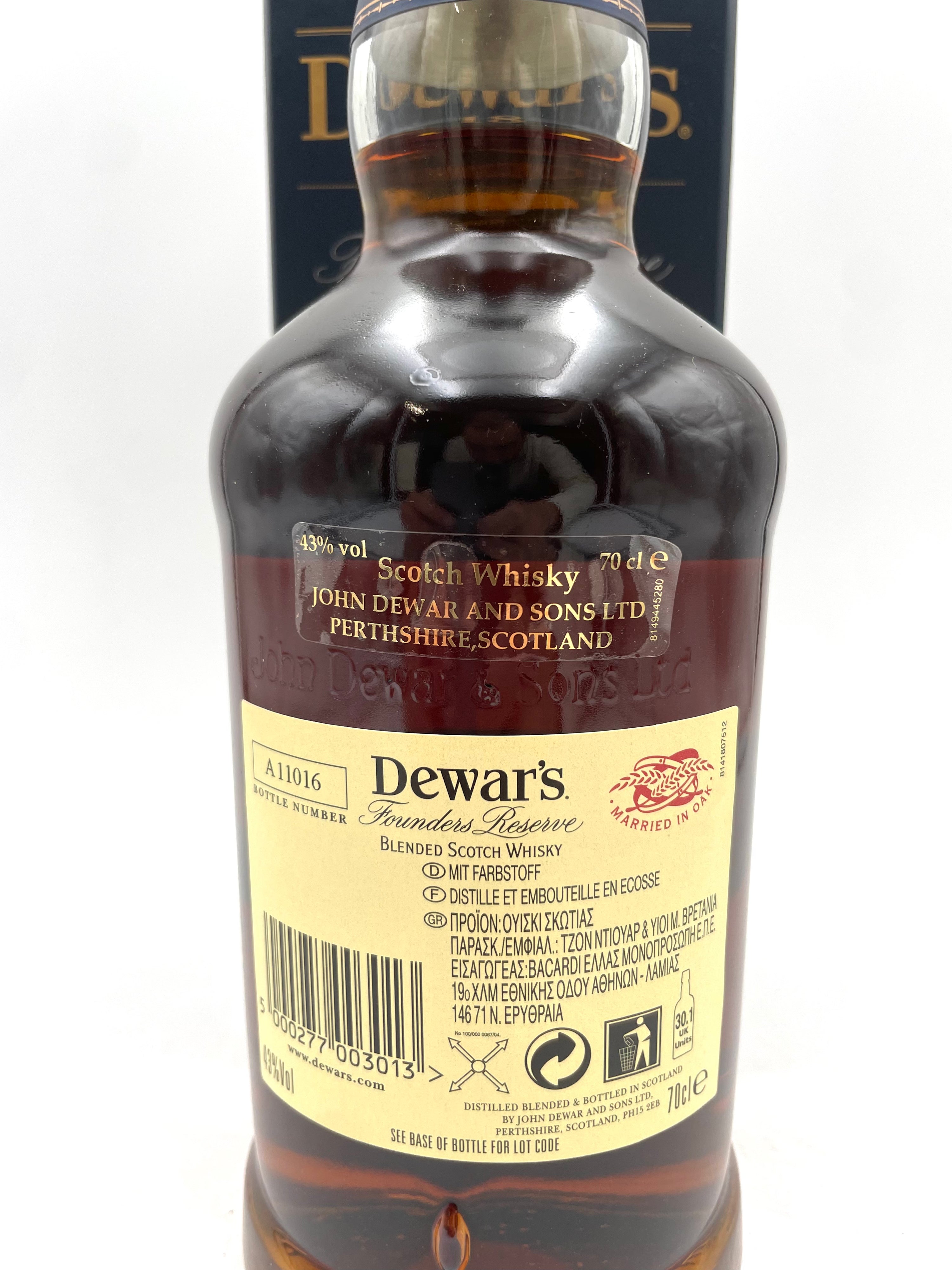 John Dewar's  - 18 YO Founders Reserve Blended Scotch Whisky - Anni '00s