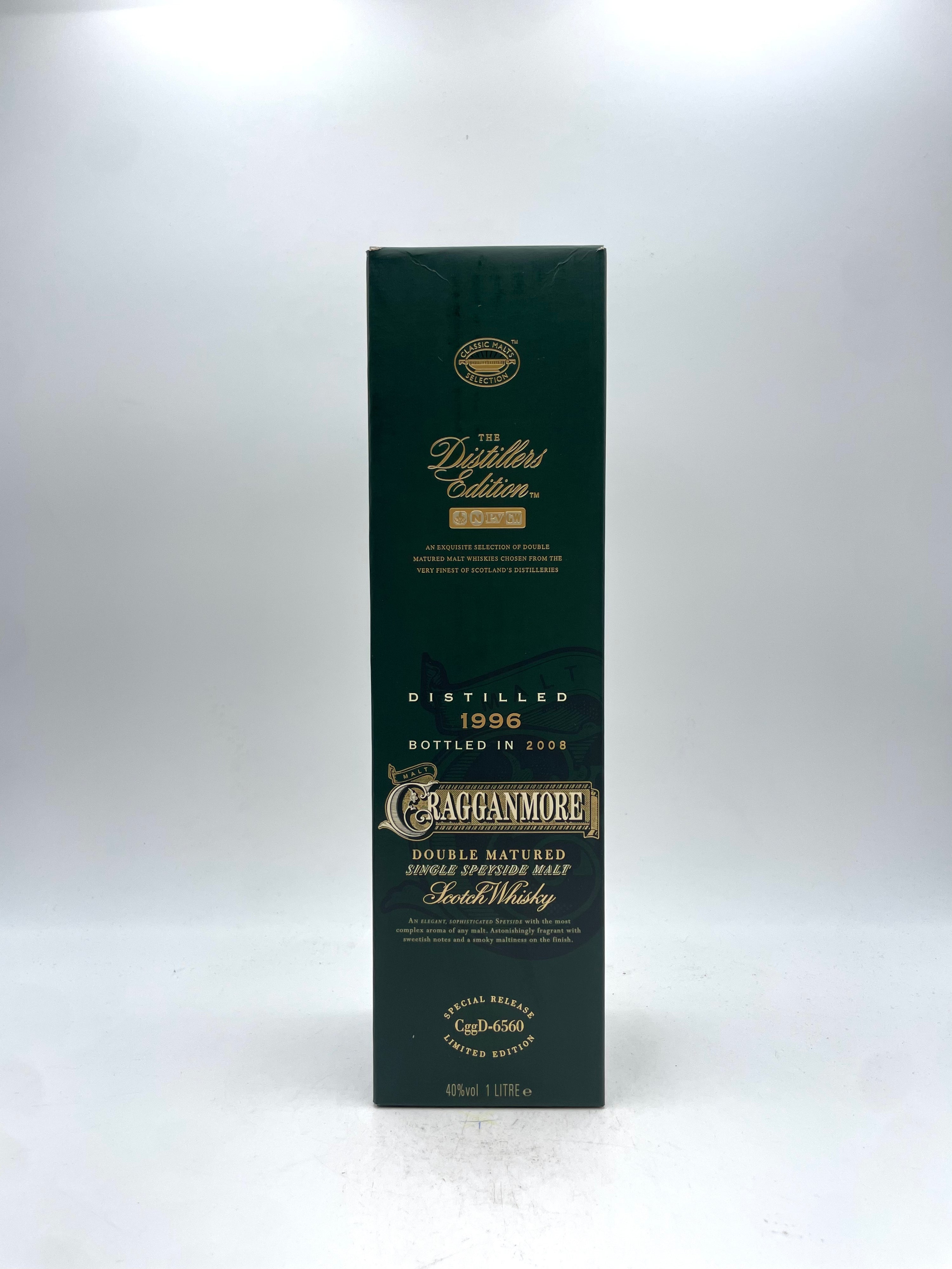 1996 - Cragganmore - Double Matured Single Speyside Scotch Whisky - Bottled in 2008