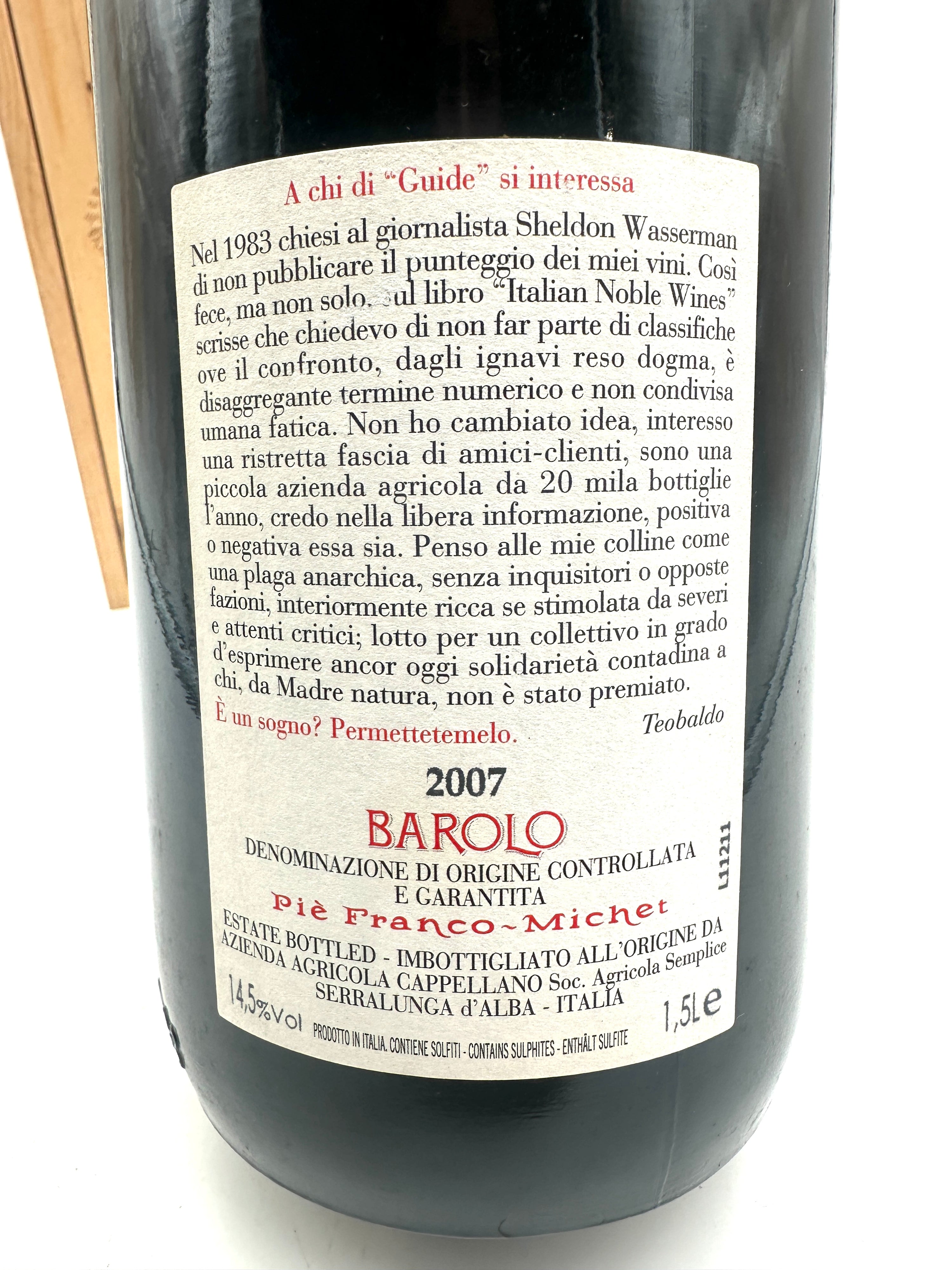 2007 - Cappellano - Barolo Otin Fiorin Pié Franco - Magnum