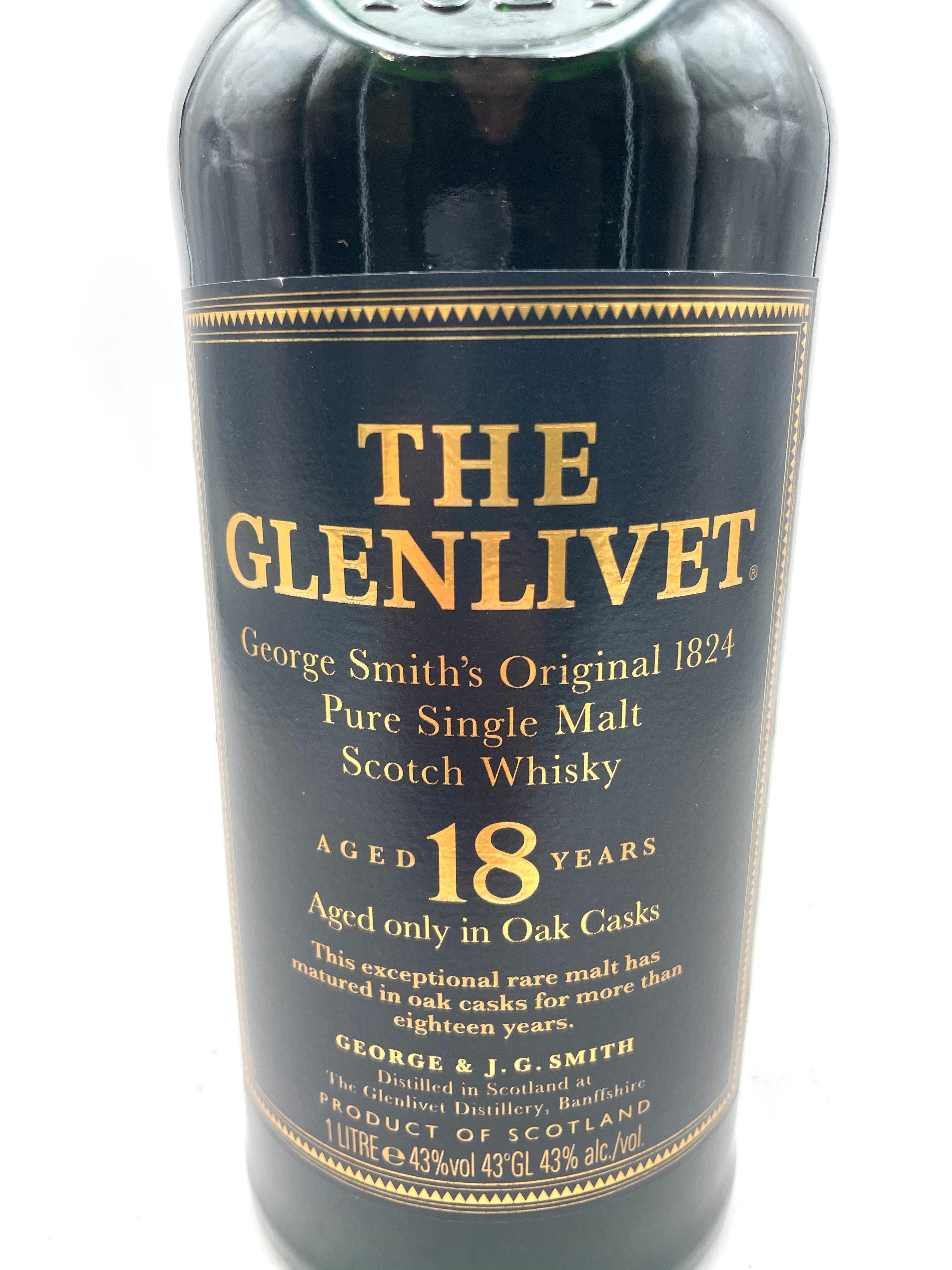 The Glenlivet - 18 YO Pure Single Malt Scotch Whisky - Anni '90s