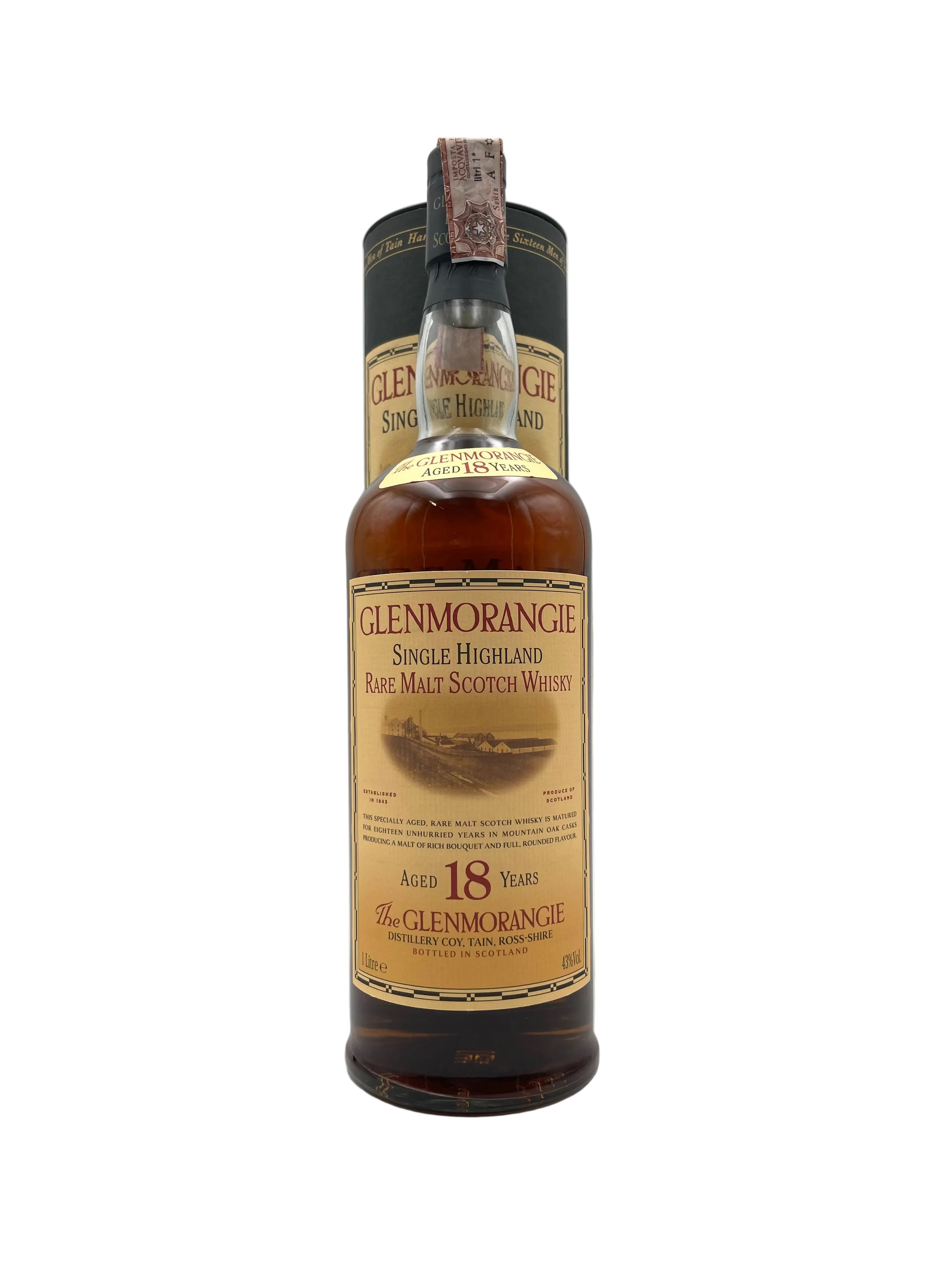 Glenmorangie - 18 YO Single Highland Rare Malt Scotch Whisky - Anni '80s