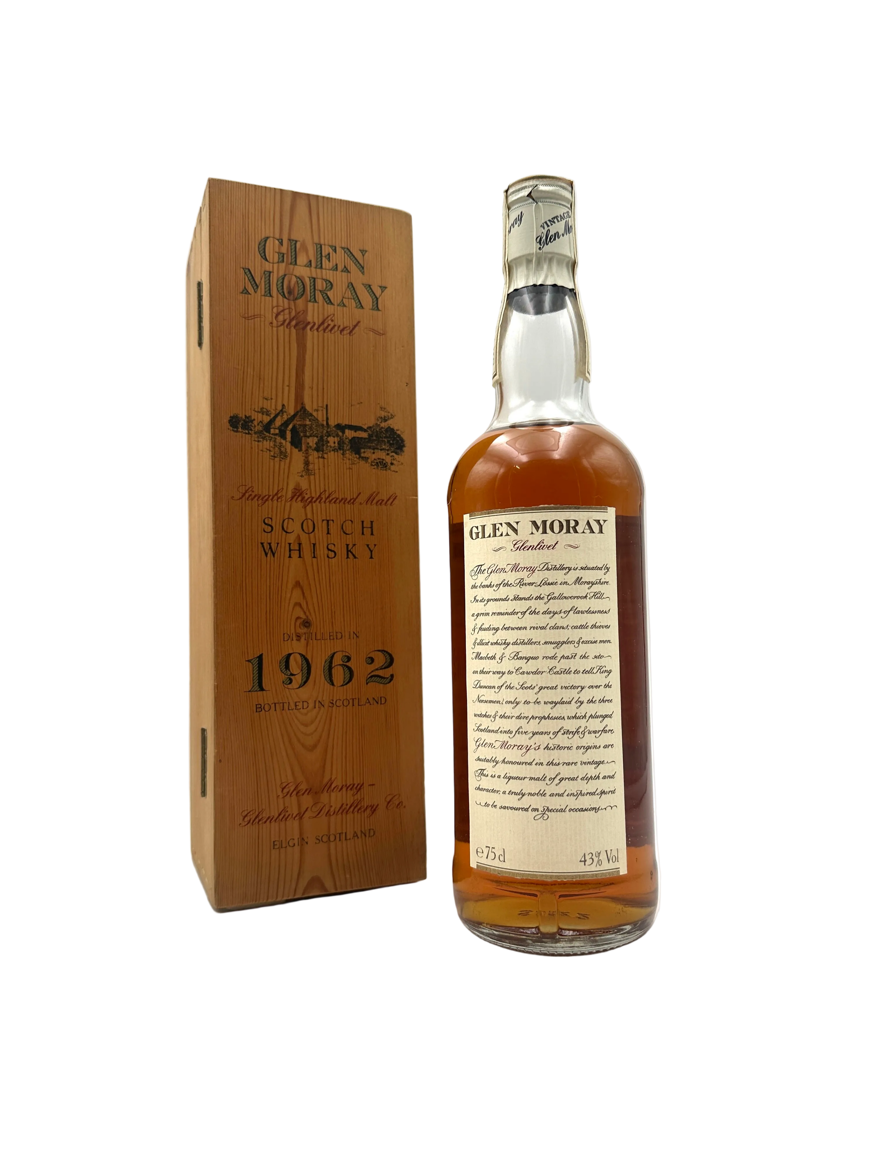1962 - Glen Moray - 24 Years Old Single Highland Malt Scotch Whisky