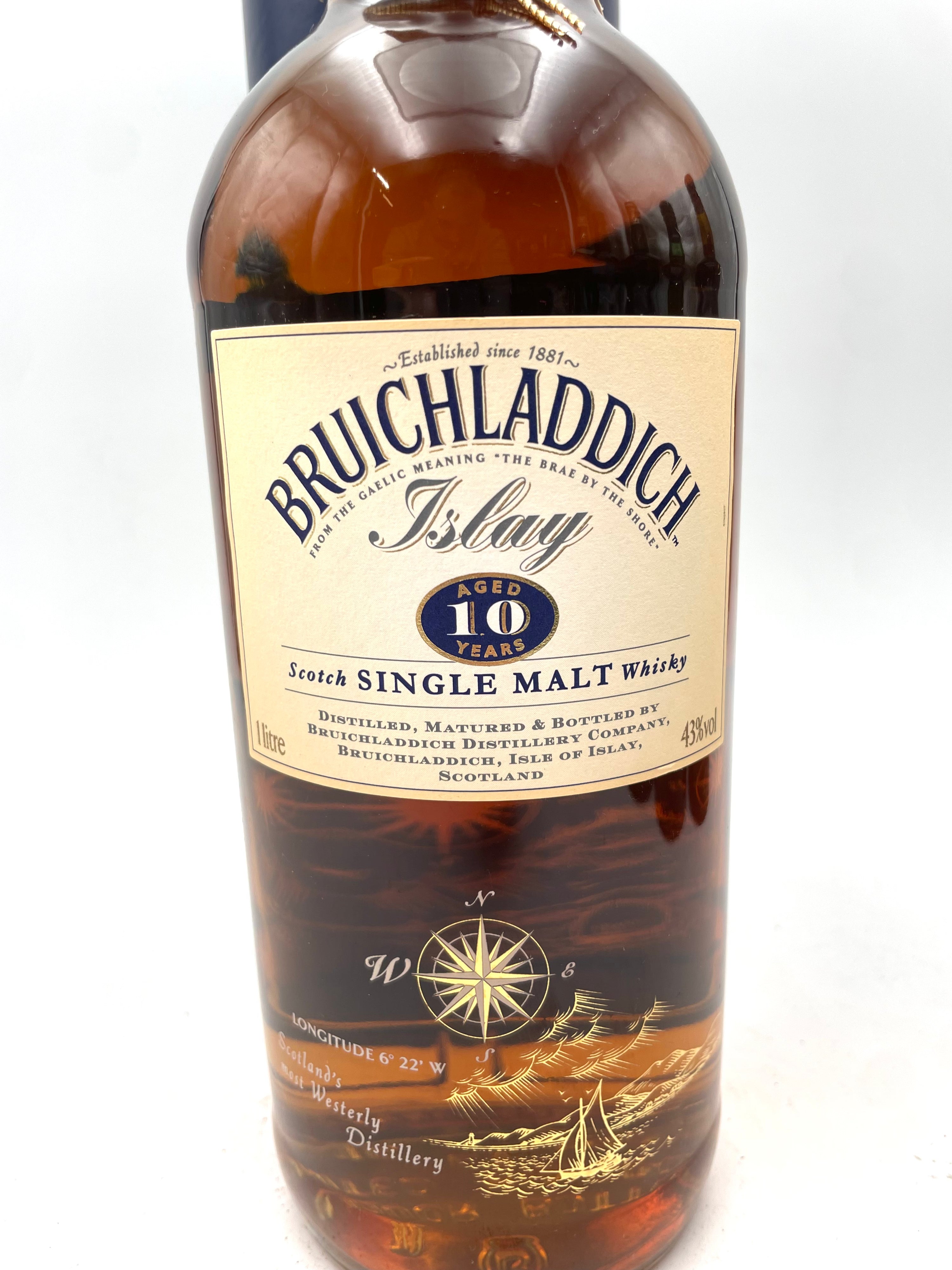 Bruichladdich - 10 YO Islay Single Malt Scotch Whisky - Anni '80s
