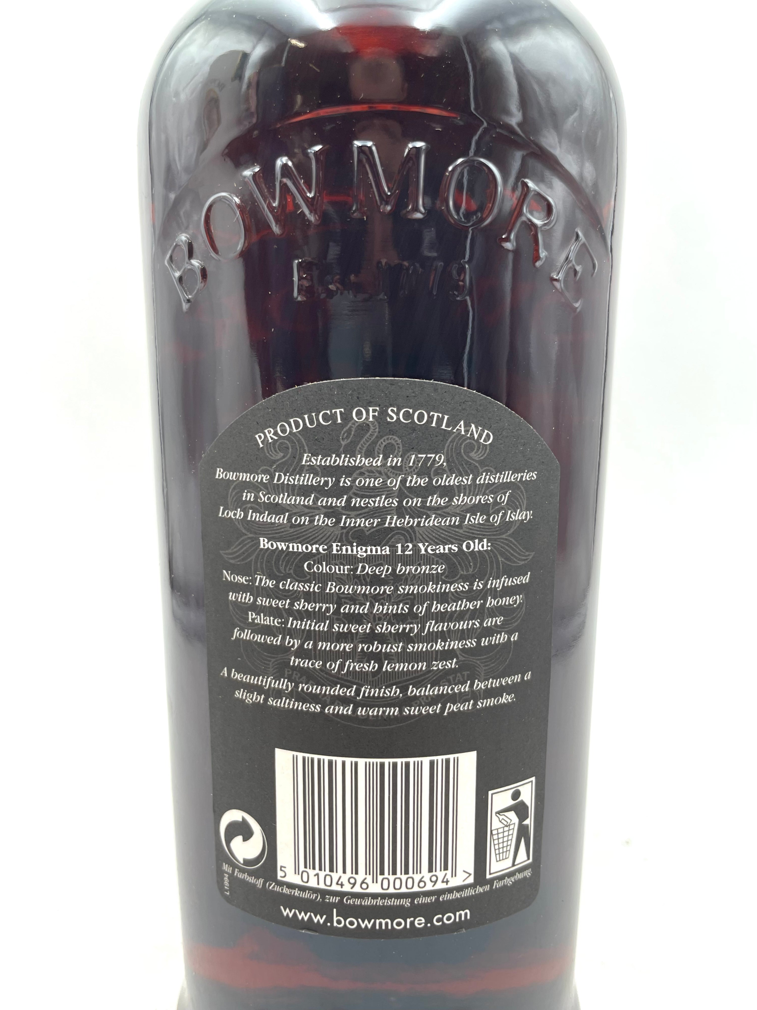 Bowmore - Enigma 12 YO Islay Single Malt Scotch Whisky - Anni '00s