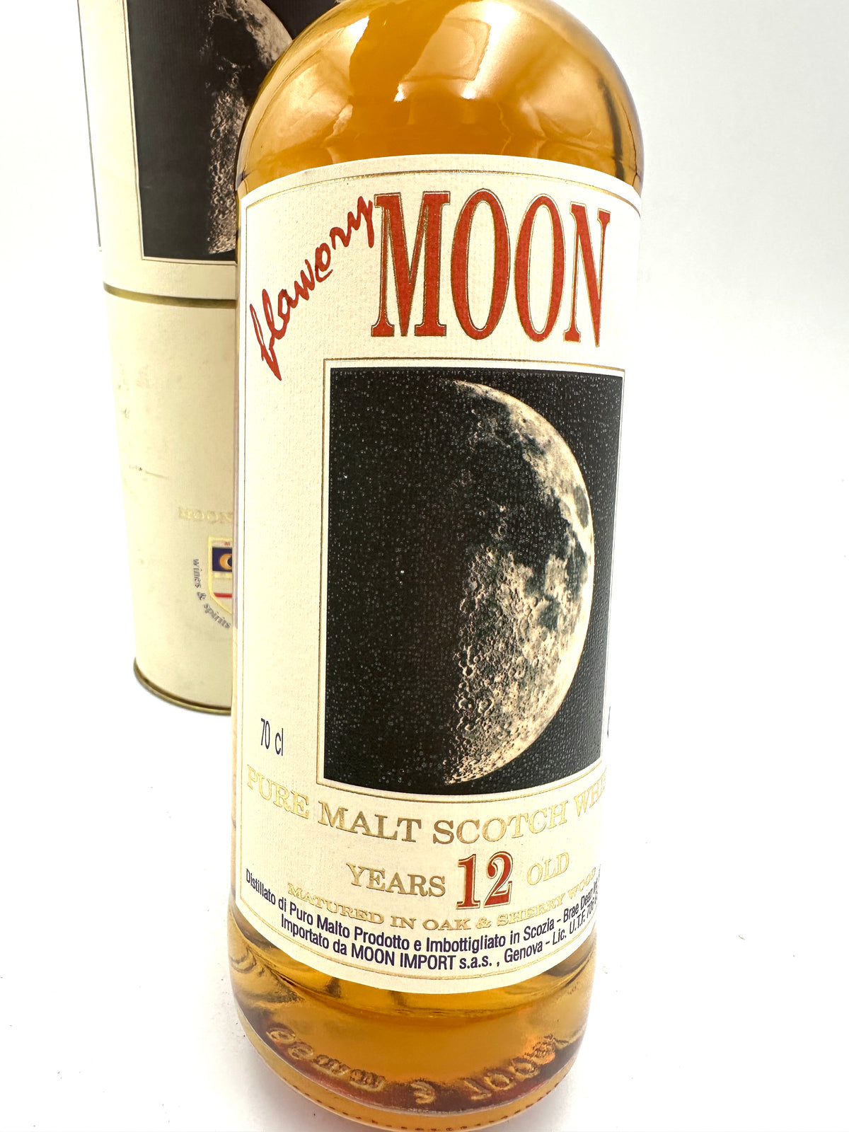 1980s  - Flowery Moon -  12 Years Old Pure Malt Scotch Whisky Moon Import