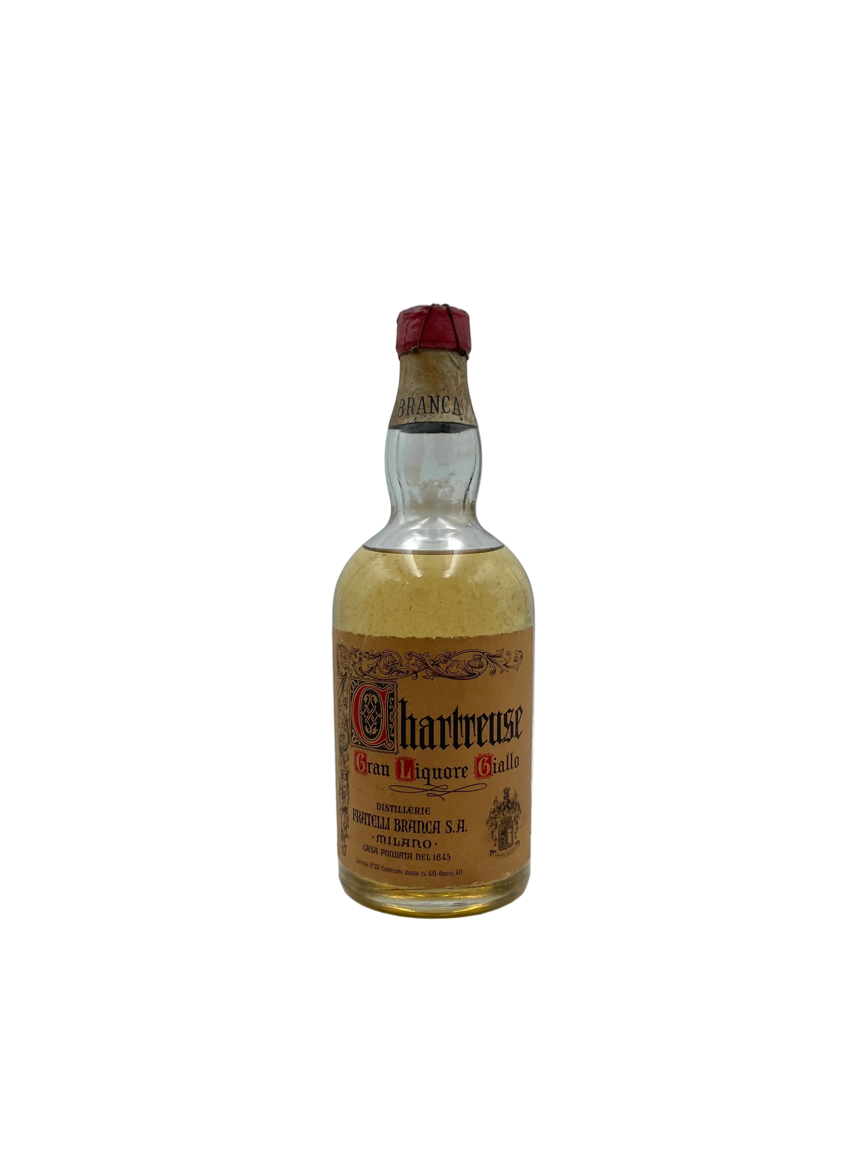 F.lli Branca - Chartreuse Gran Liquore Giallo - Sigillo Stella Anni '50s