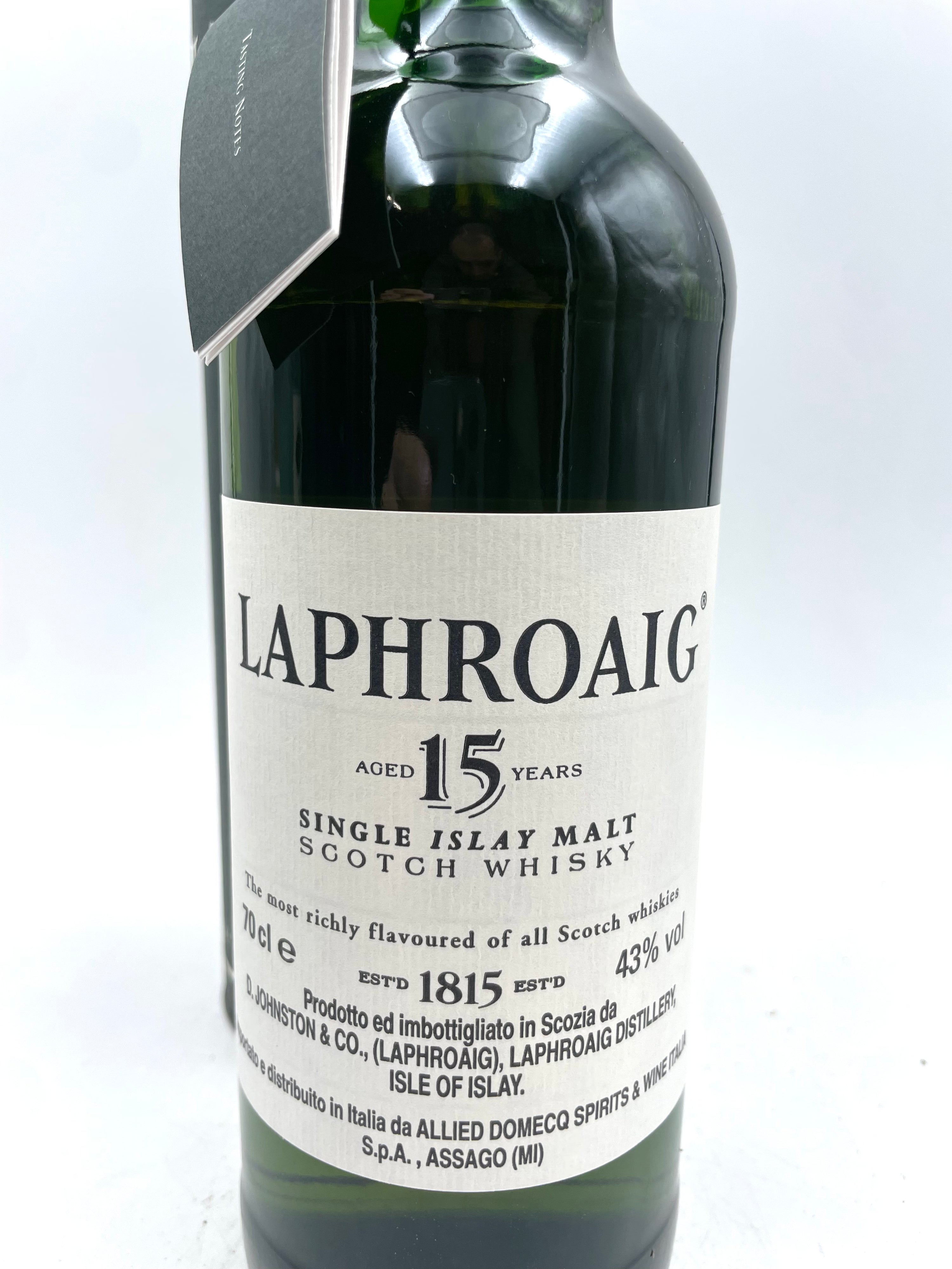 Laphroaig - 15 YO Single Islay Malt Scotch Whisky - Anni '00s