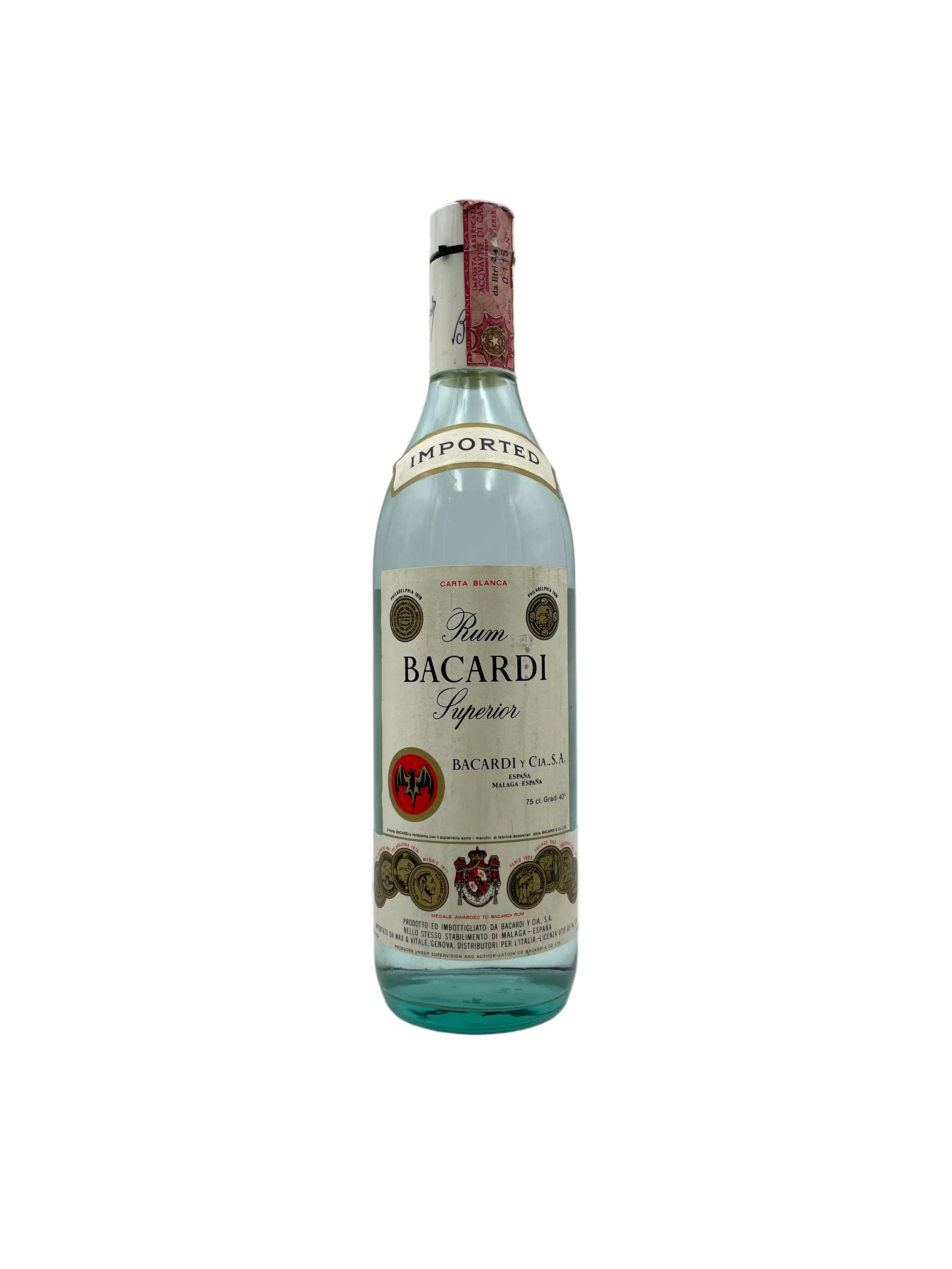 Bacardi - Rum Superior Carta Blanca - Anni '70s