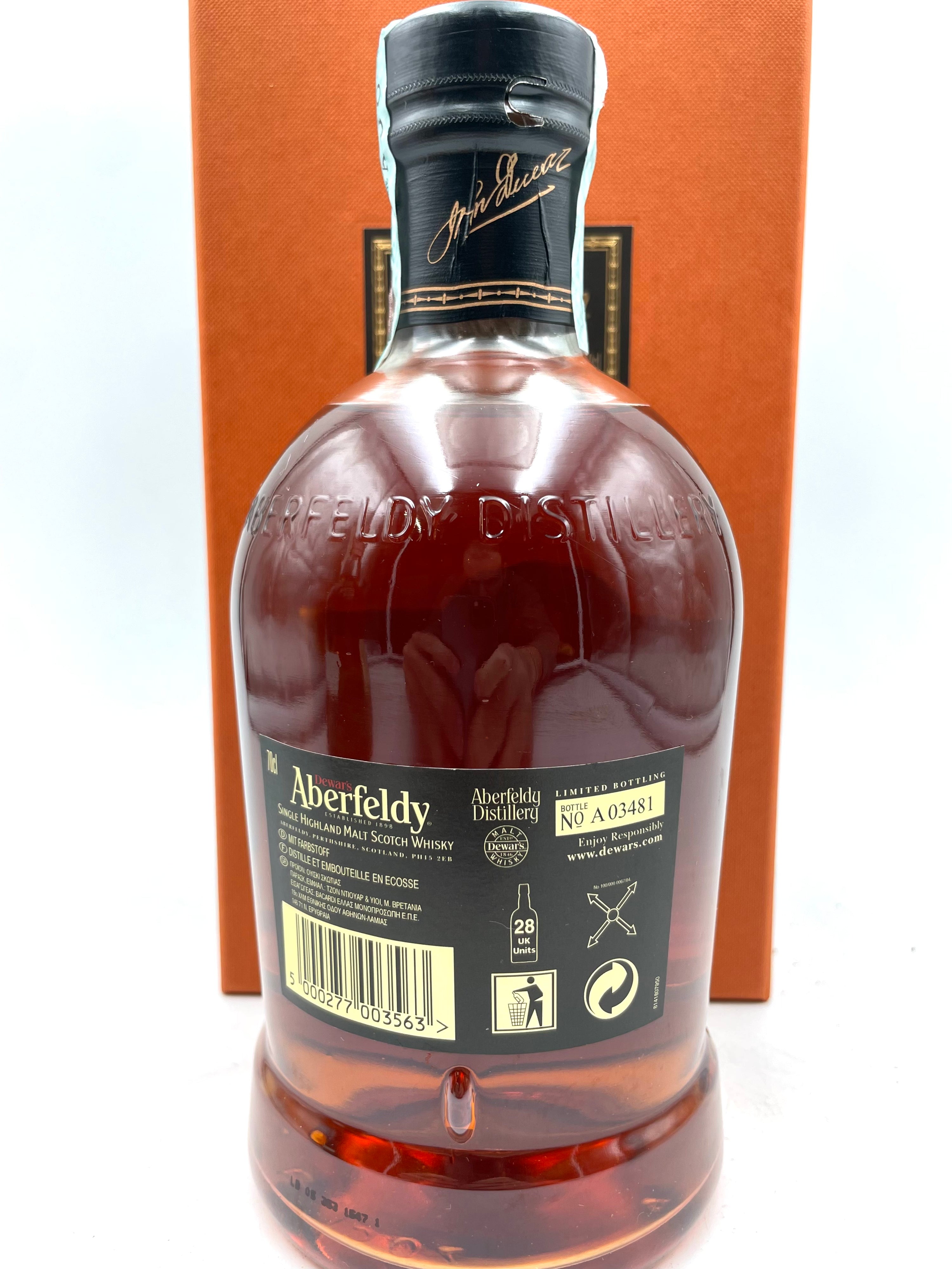 Aberfeldy - 21 YO Single Highland Malt Scotch Whisky - Anni '00s