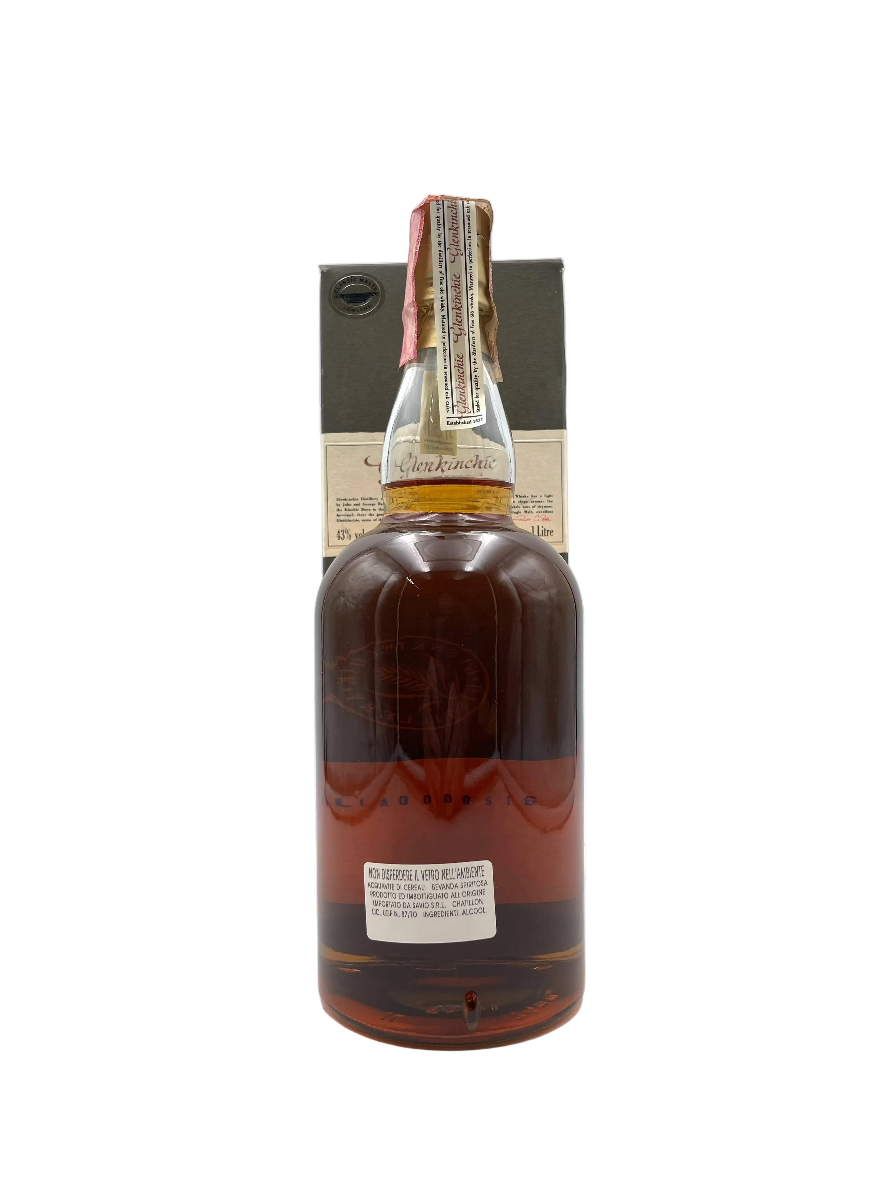 Glenkinchie - 10 YO Lowland Single Malt Scotch Whisky - Anni '80s