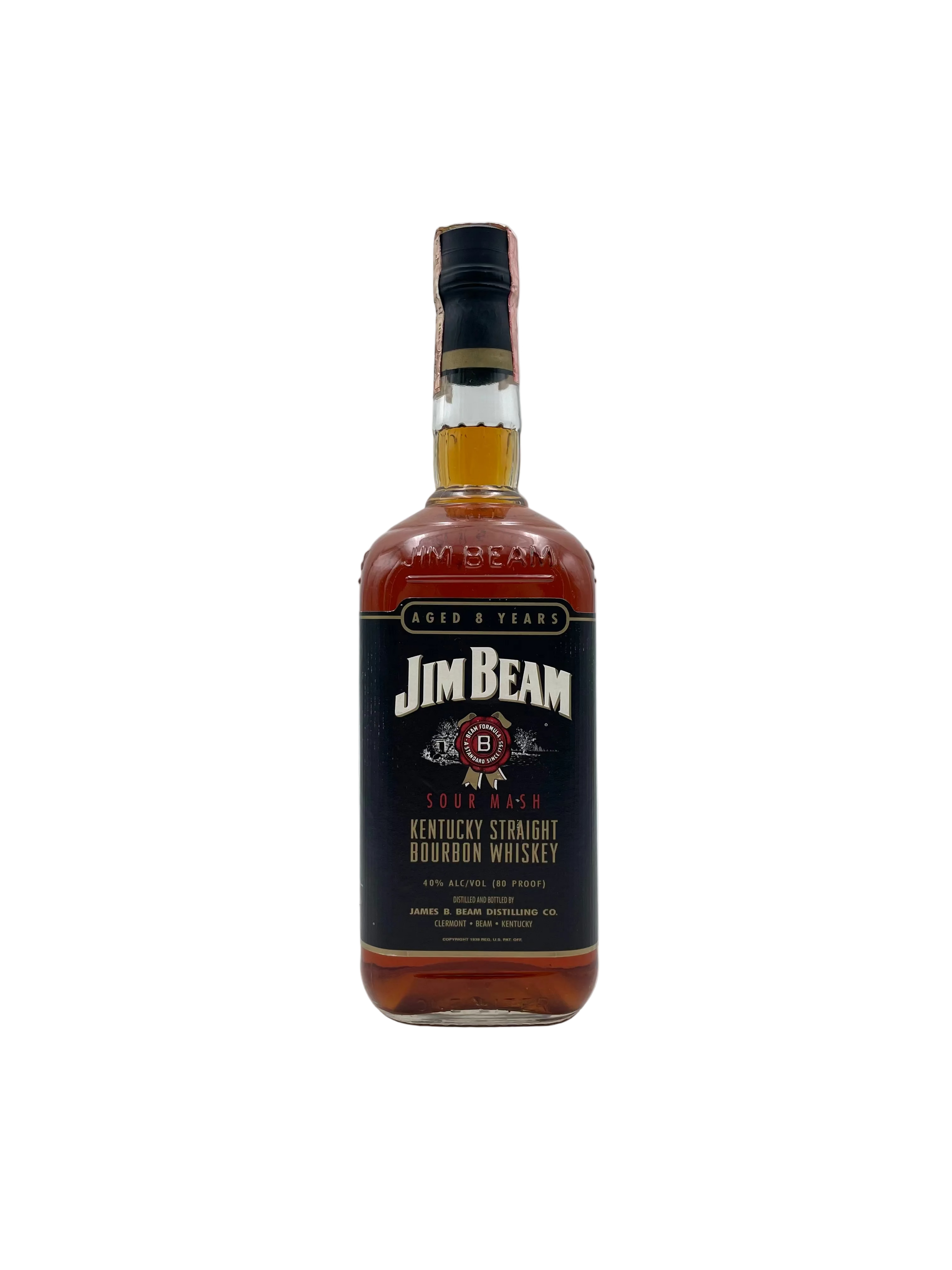 Jim Beam - 8 YO Sour Mash Kentucky Straight Bourbon Whiskey - Bottl. 1995