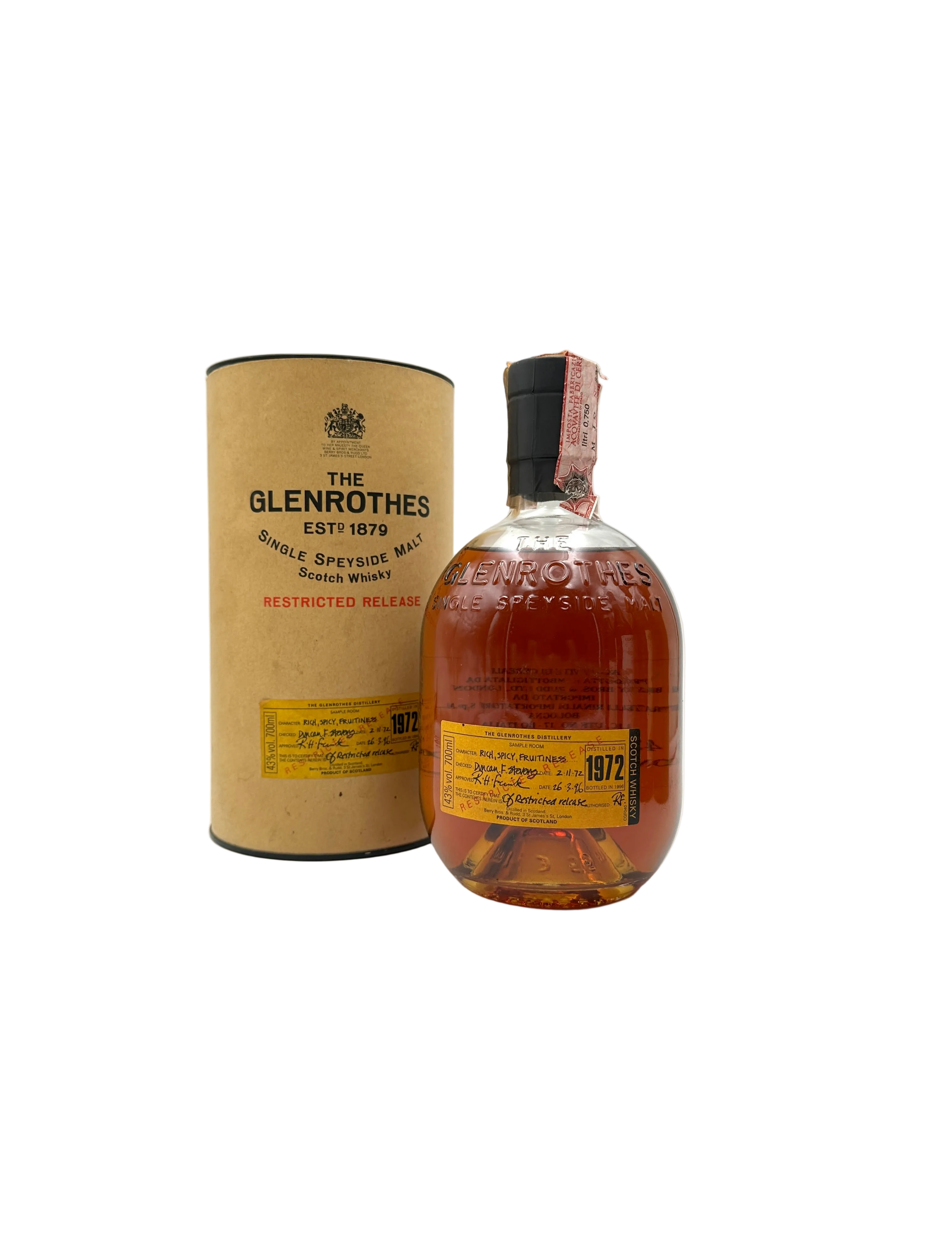 1972 - Glenrothes - Restricted Release Scotch Whisky - Bott. 1996