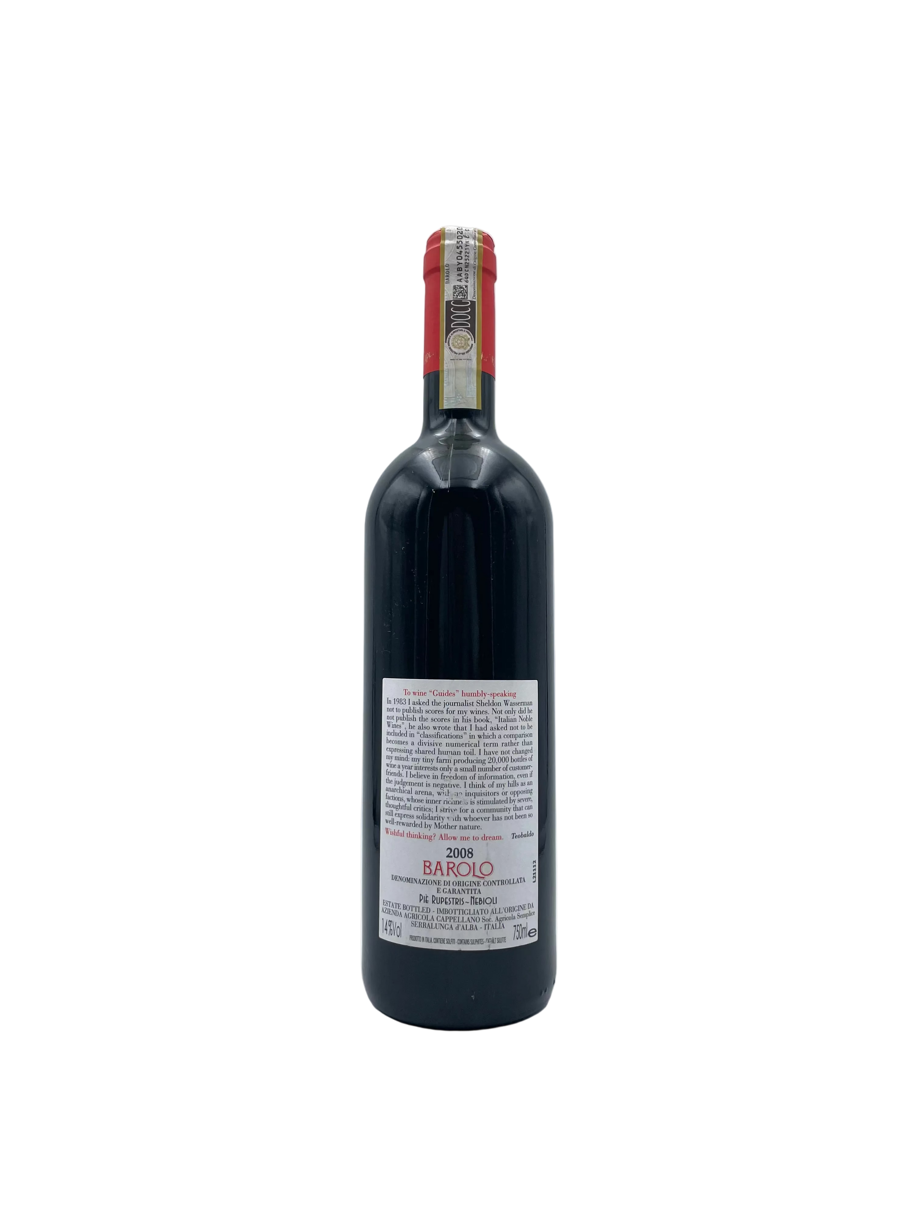 2008 - Cappellano - Barolo Otin Fiorin Pié Rupestris